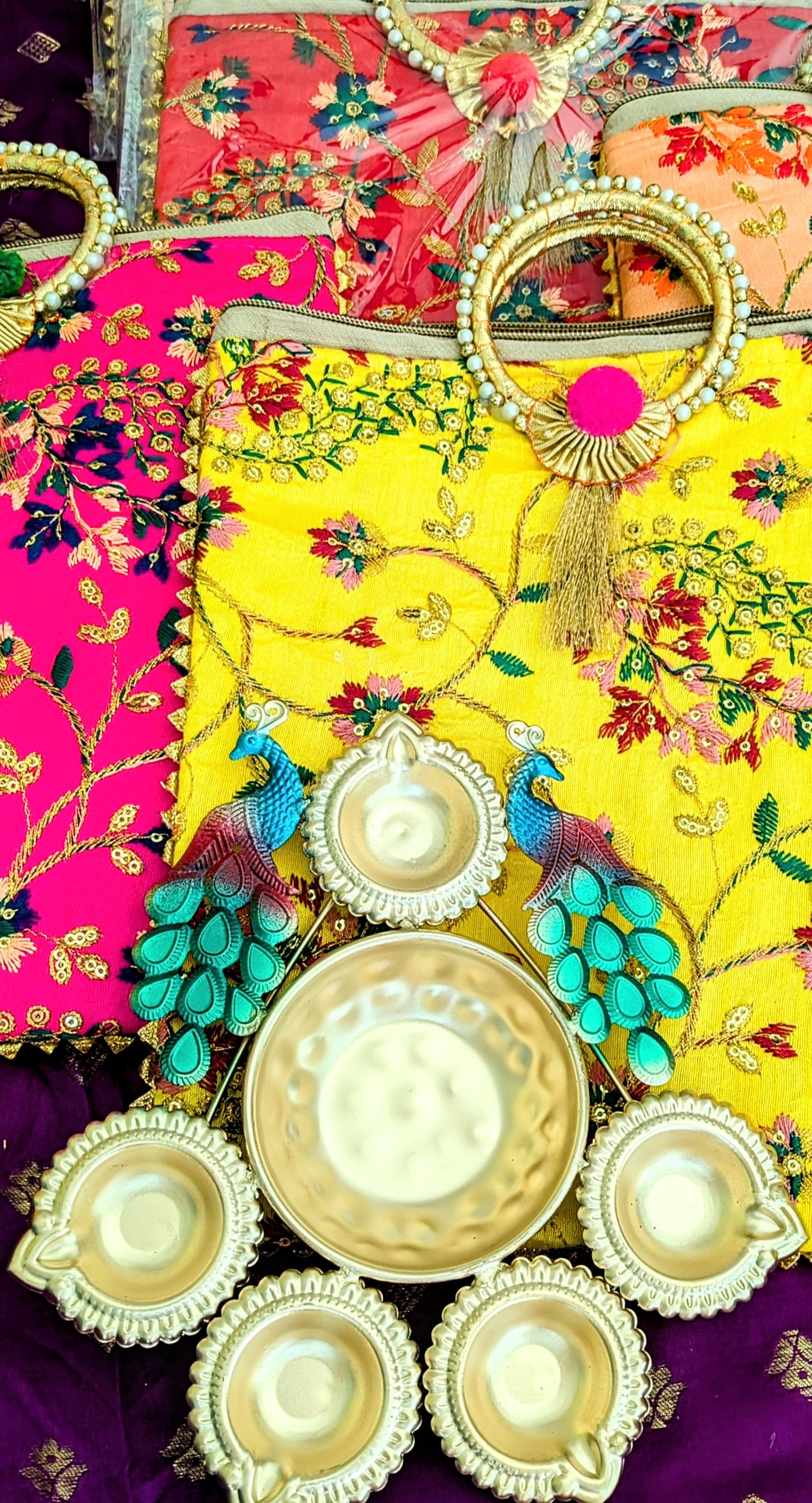 Peacock URLI Gift bag Diwali/Navratri Hamper