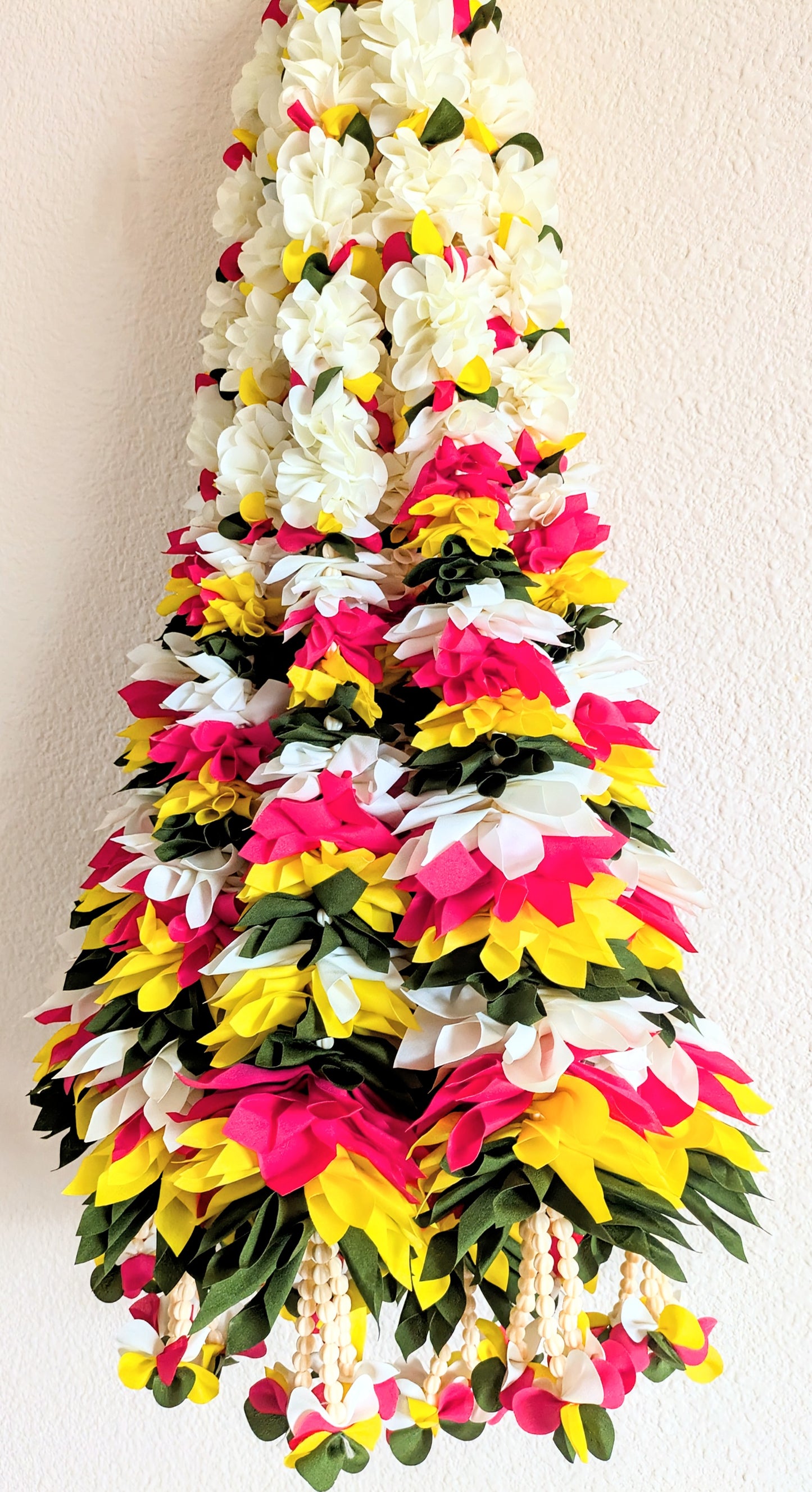 Fabric Garlands Outdoor Patio, Diwali, Thanksgiving, Mantle Stairs Pooja India Wedding Decor ( Pack of 2 )