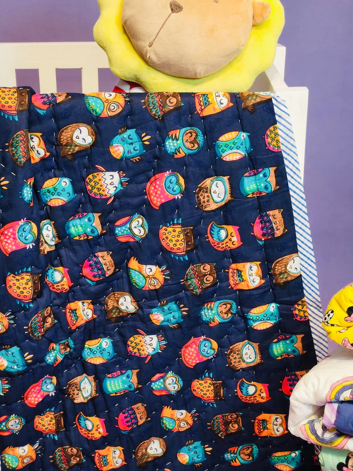 Blue Owl Baby/Toddler Quilt- 60*40 inches