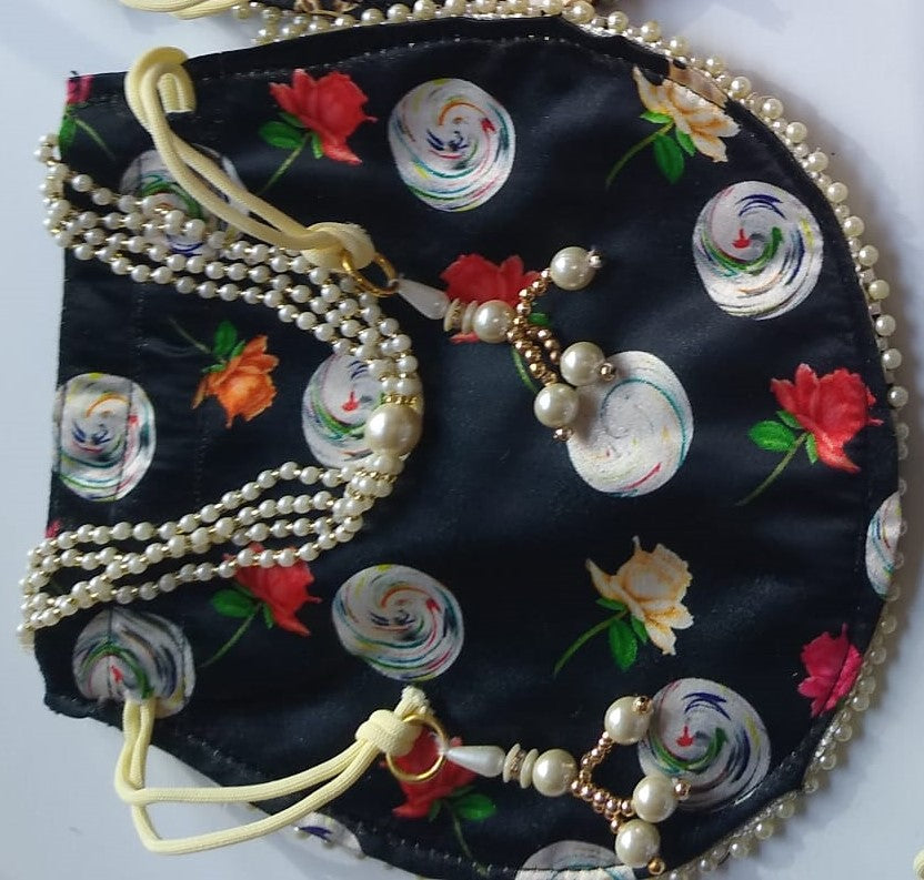 Traditional Indian Potli, Women Handbag, Handmade Bag, Christmas Gift, Party Fancy Clutch Purse, Wedding Favours, Return Gifts For Guests
