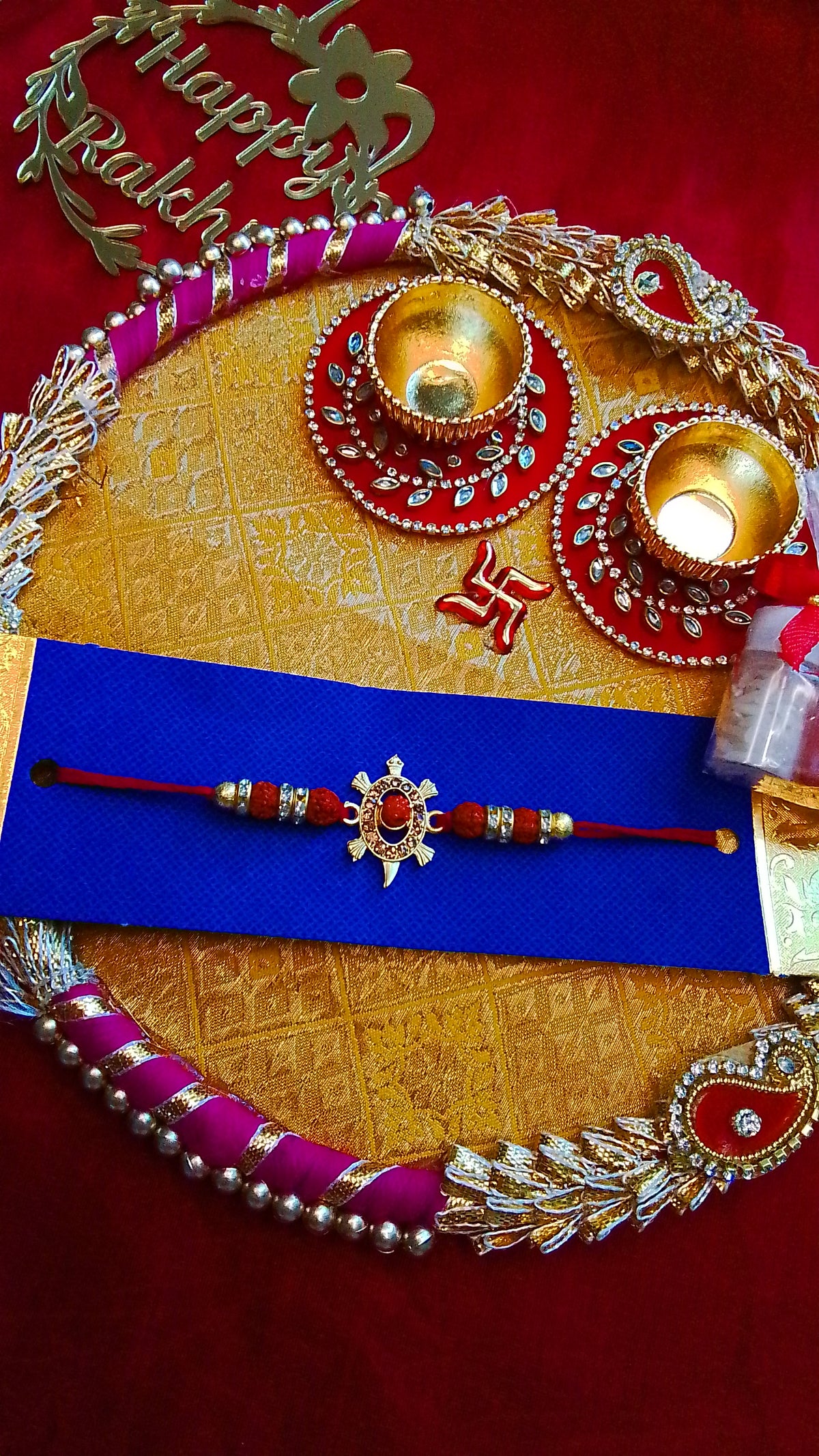 Shrinathji/Ganesha/Katchua Rudraksh Rakhi