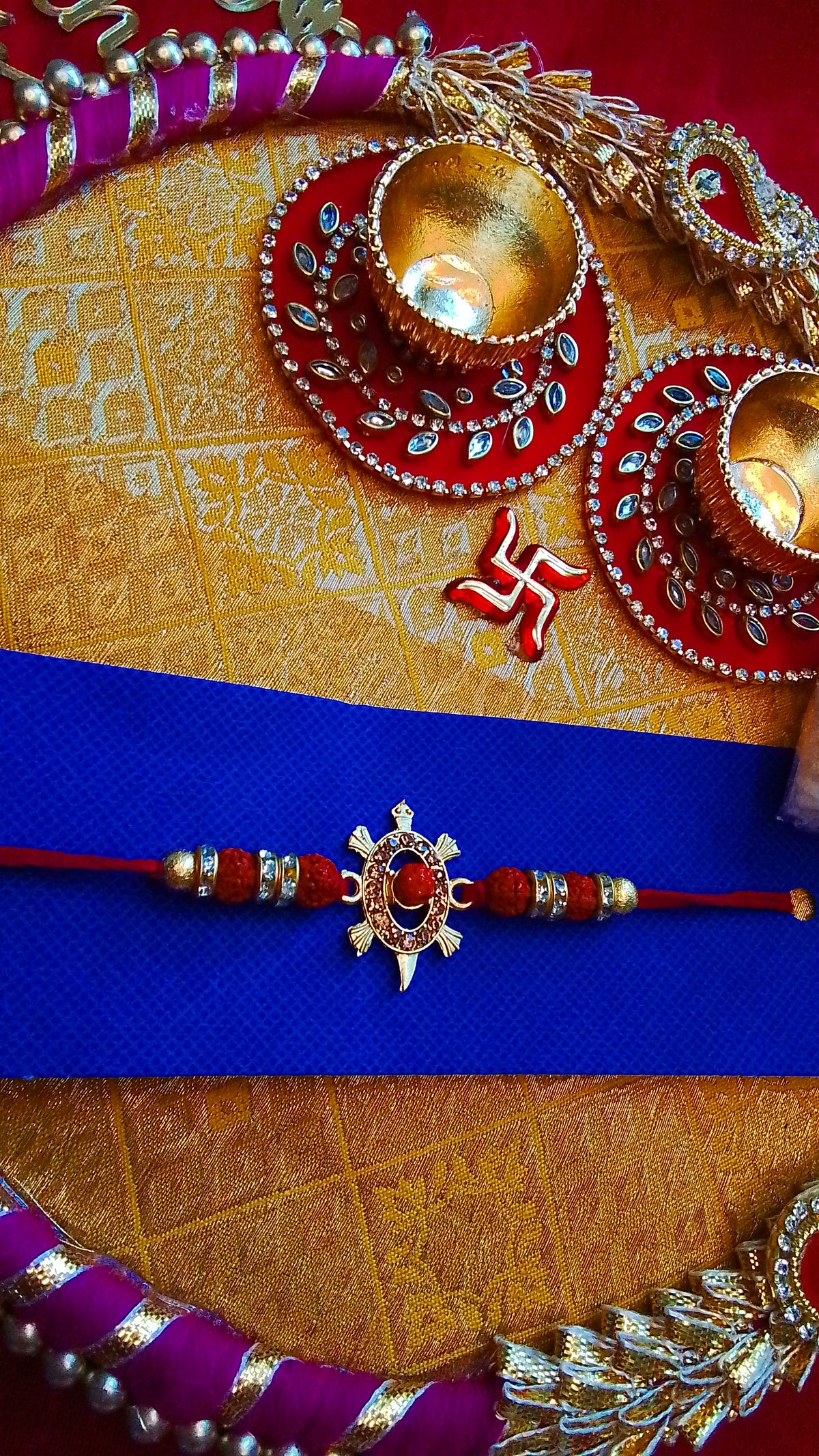 Shrinathji/Ganesha/Katchua Rudraksh Rakhi