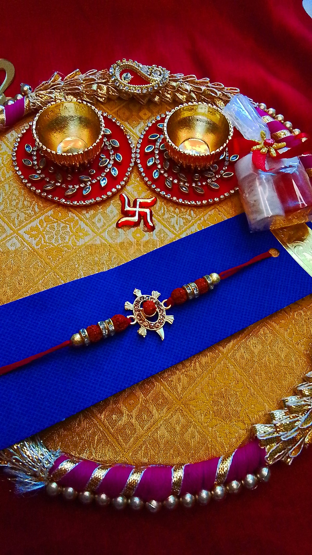 Shrinathji/Ganesha/Katchua Rudraksh Rakhi