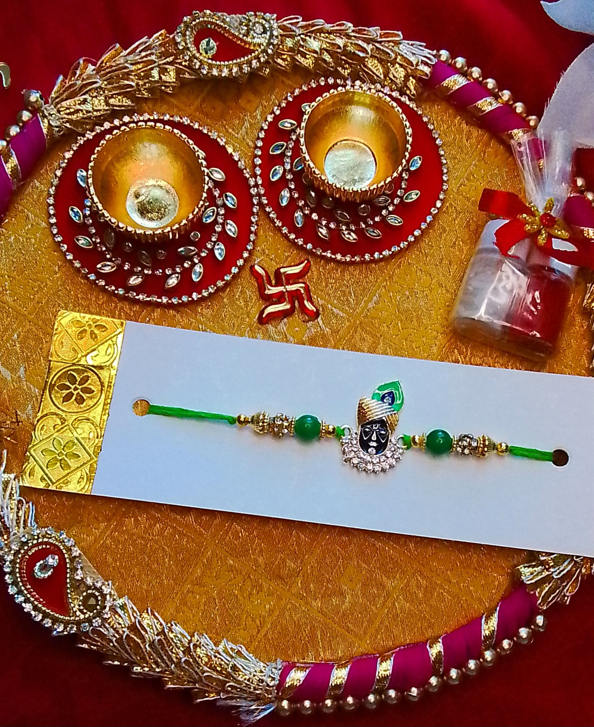 Shrinathji/Ganesha/Katchua Rudraksh Rakhi