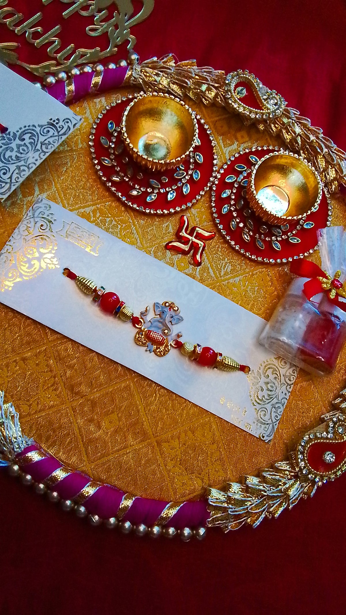 Shrinathji/Ganesha/Katchua Rudraksh Rakhi