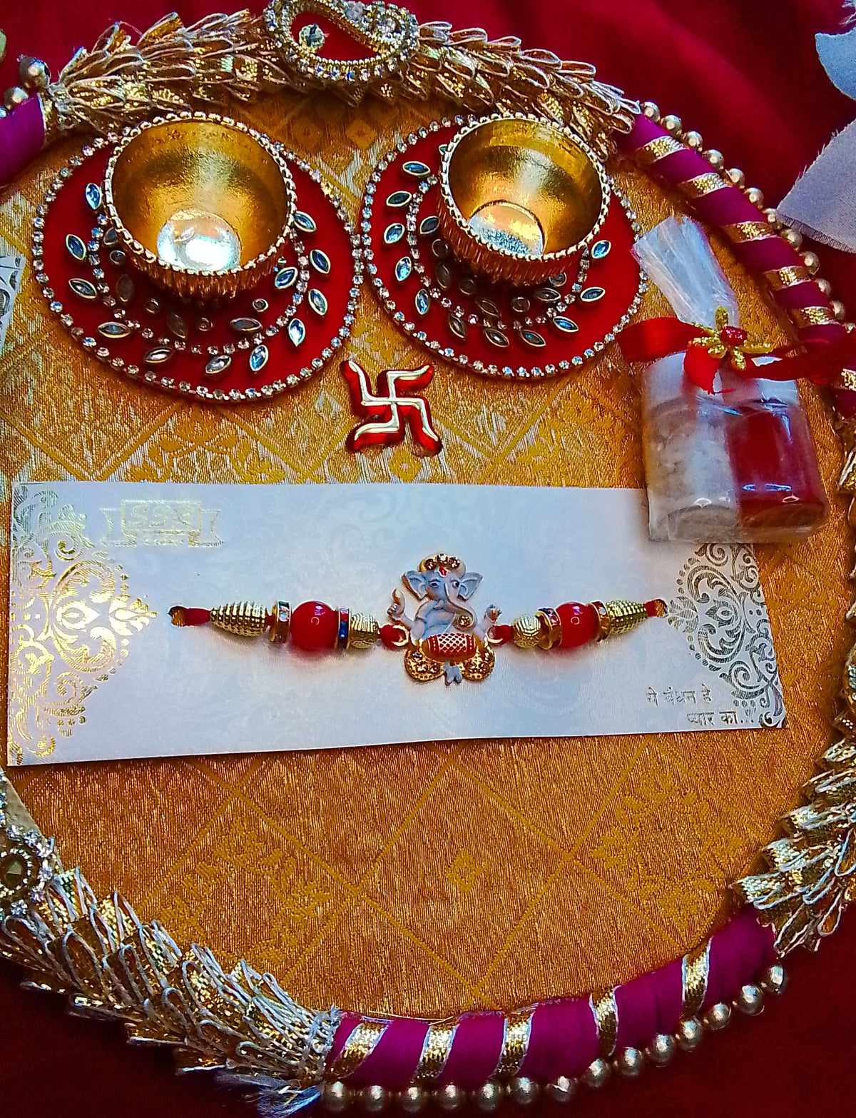 Shrinathji/Ganesha/Katchua Rudraksh Rakhi