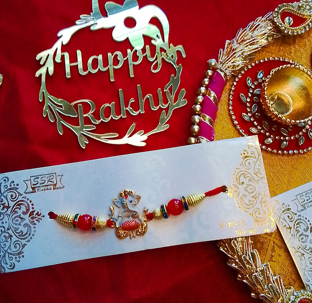 Shrinathji/Ganesha/Katchua Rudraksh Rakhi