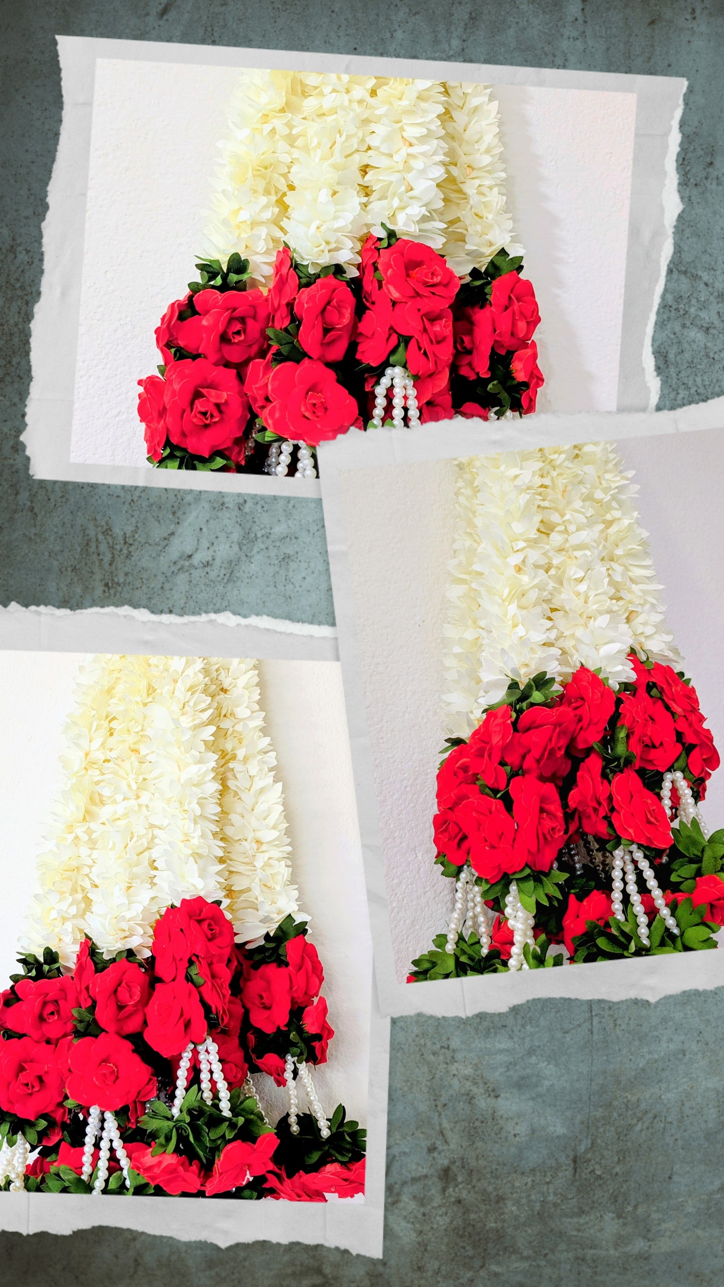 Rose Flower Garland ( Pair )