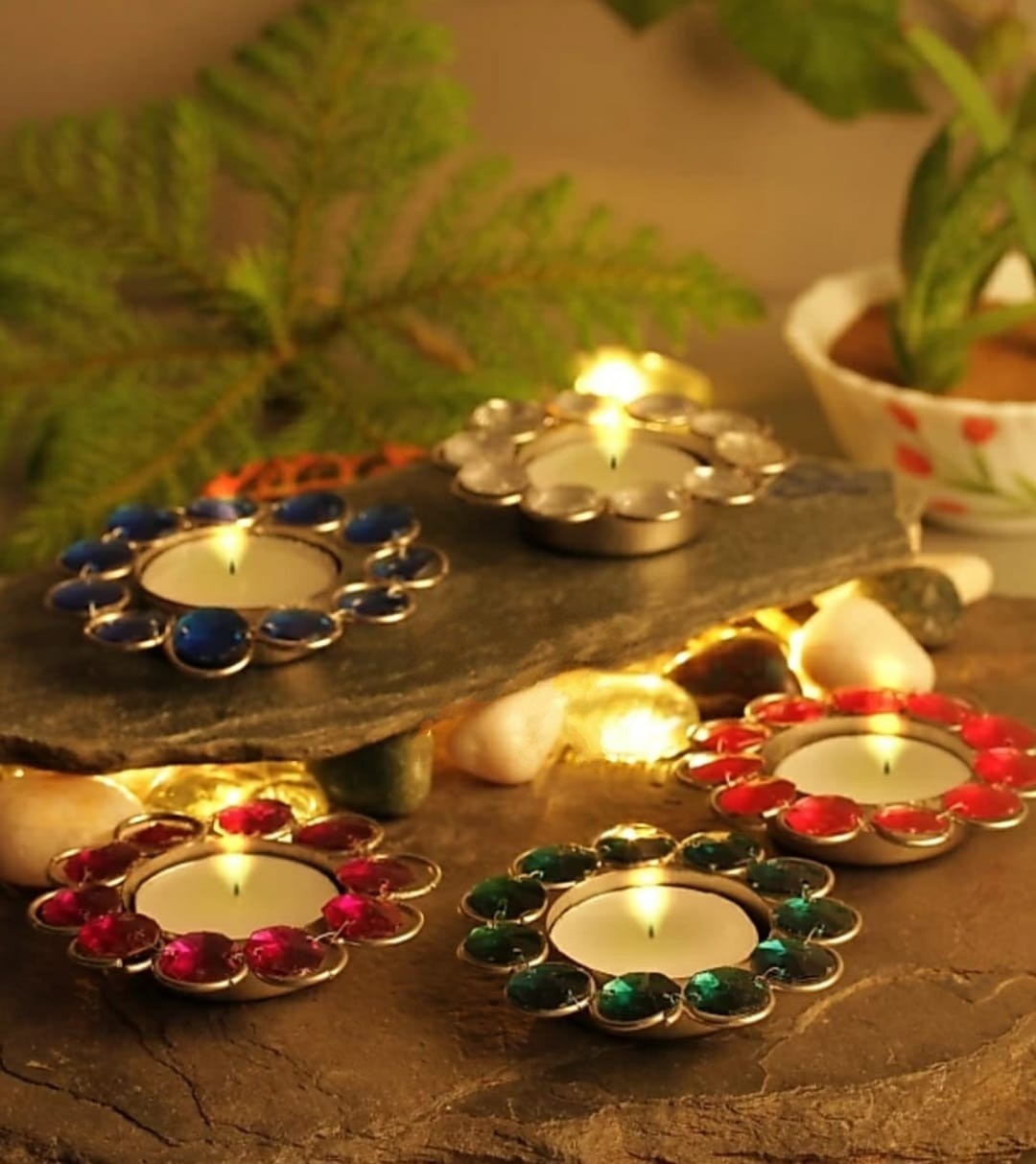 Crystal T light Holders