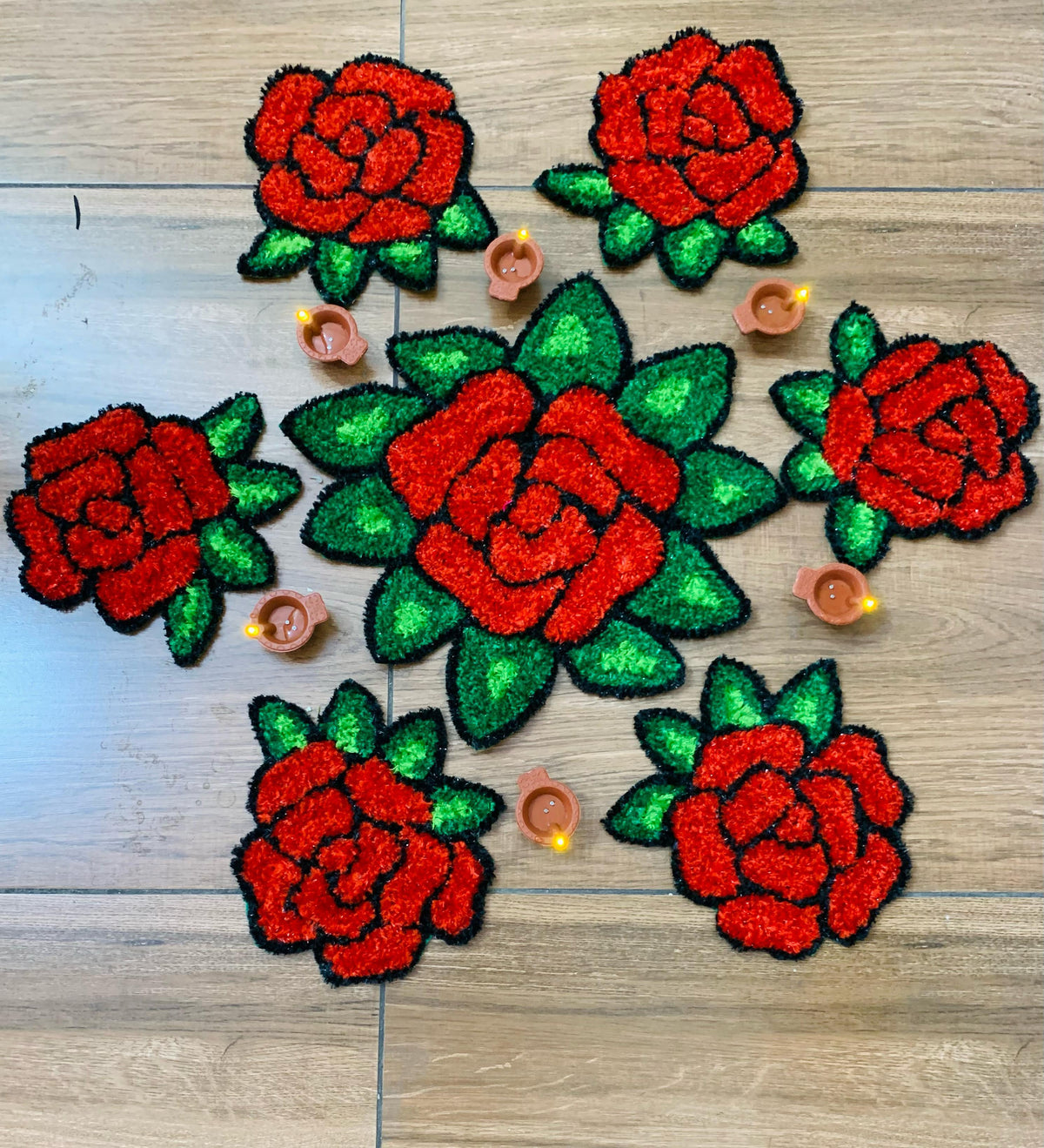 Reusable Rangoli Mat Set