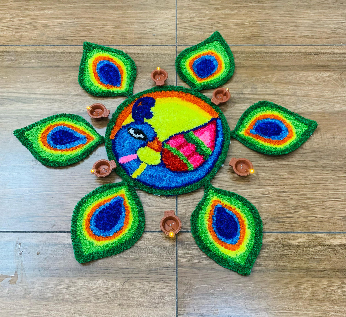 Reusable Rangoli Mat Set