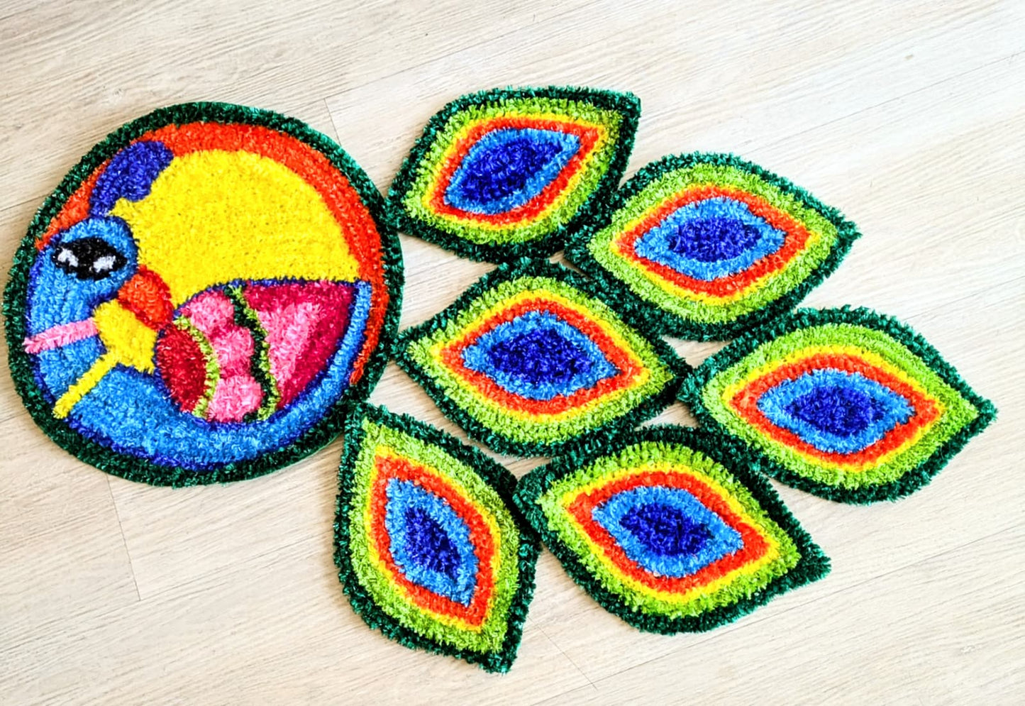 Reusable Rangoli Mat Set