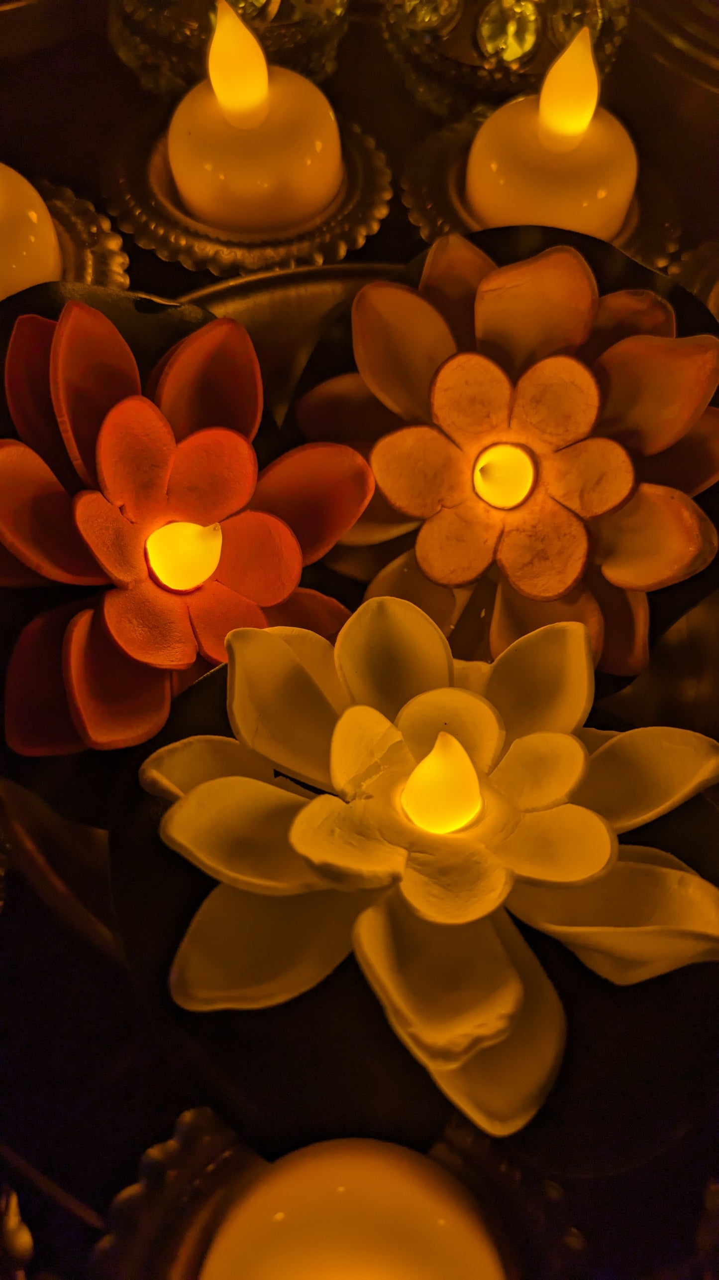 LED Floating Lotus Flower Tlight (Set of 6)