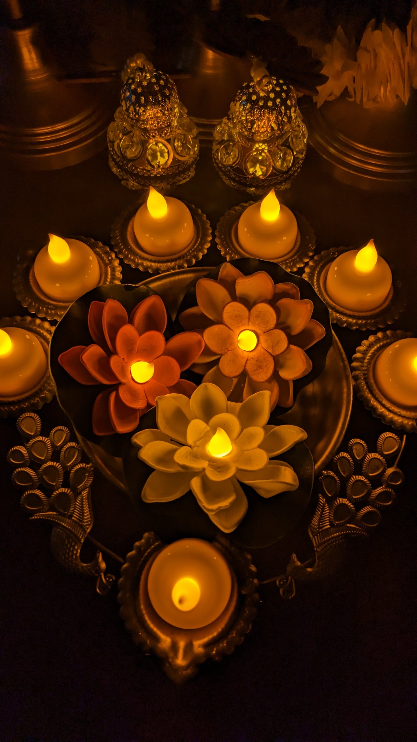 LED Floating Lotus Flower Tlight (Set of 6)