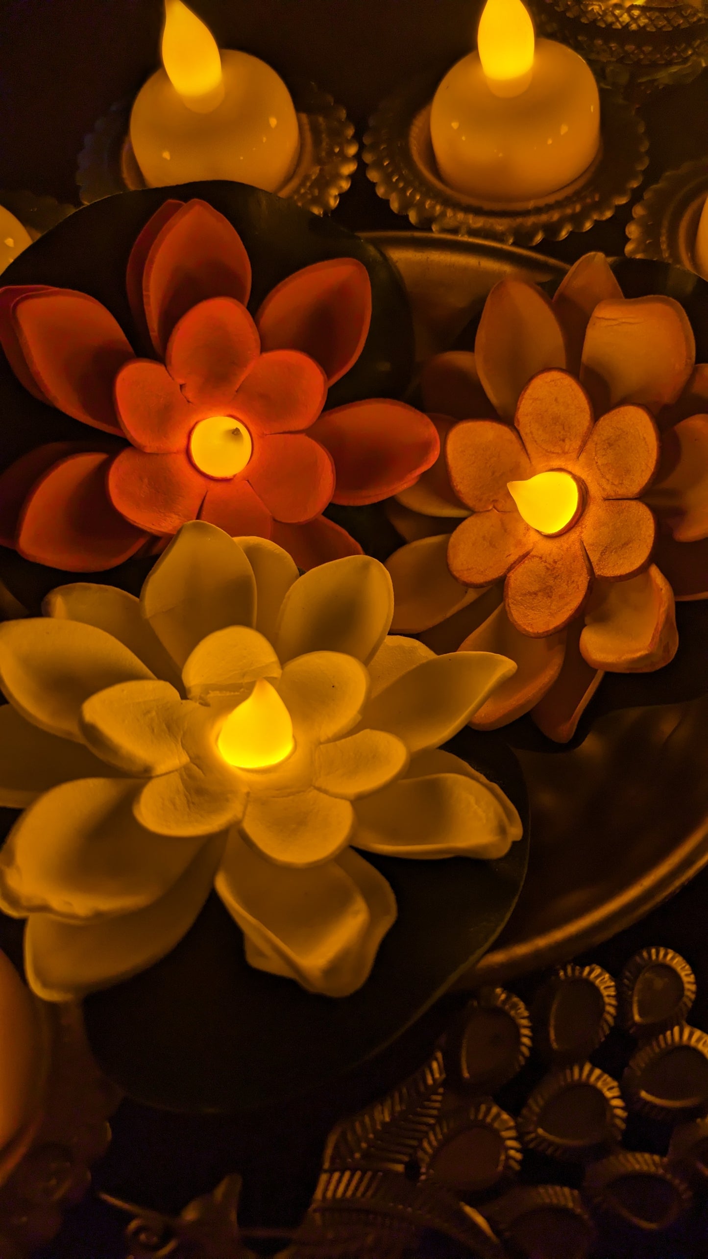 LED Floating Lotus Flower Tlight (Set of 6)