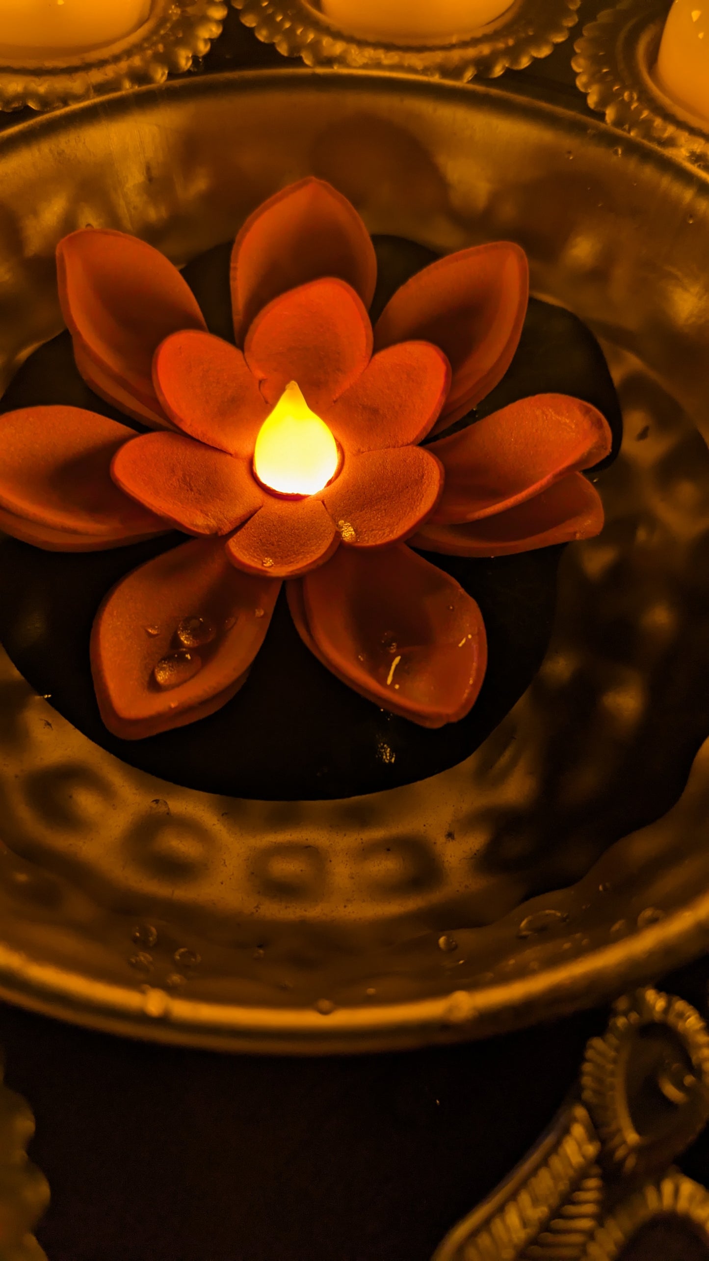 LED Floating Lotus Flower Tlight (Set of 6)