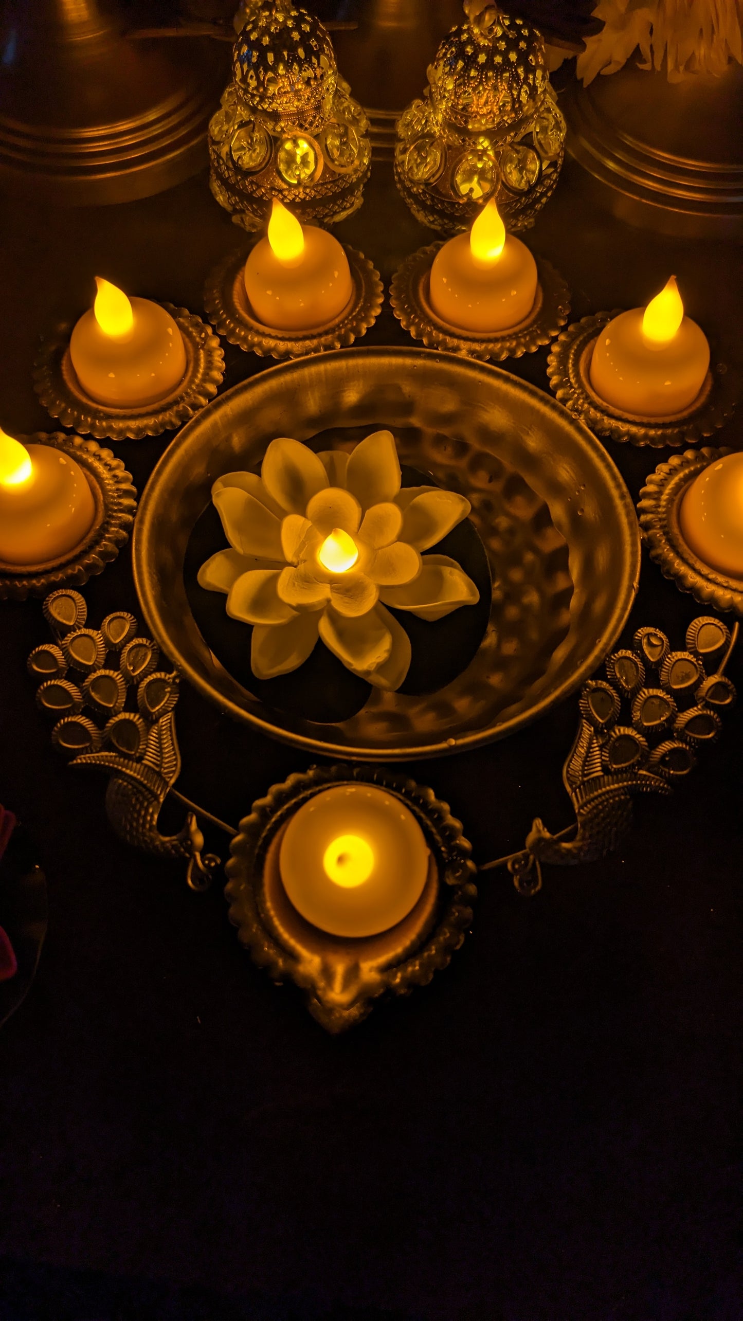 LED Floating Lotus Flower Tlight (Set of 6)