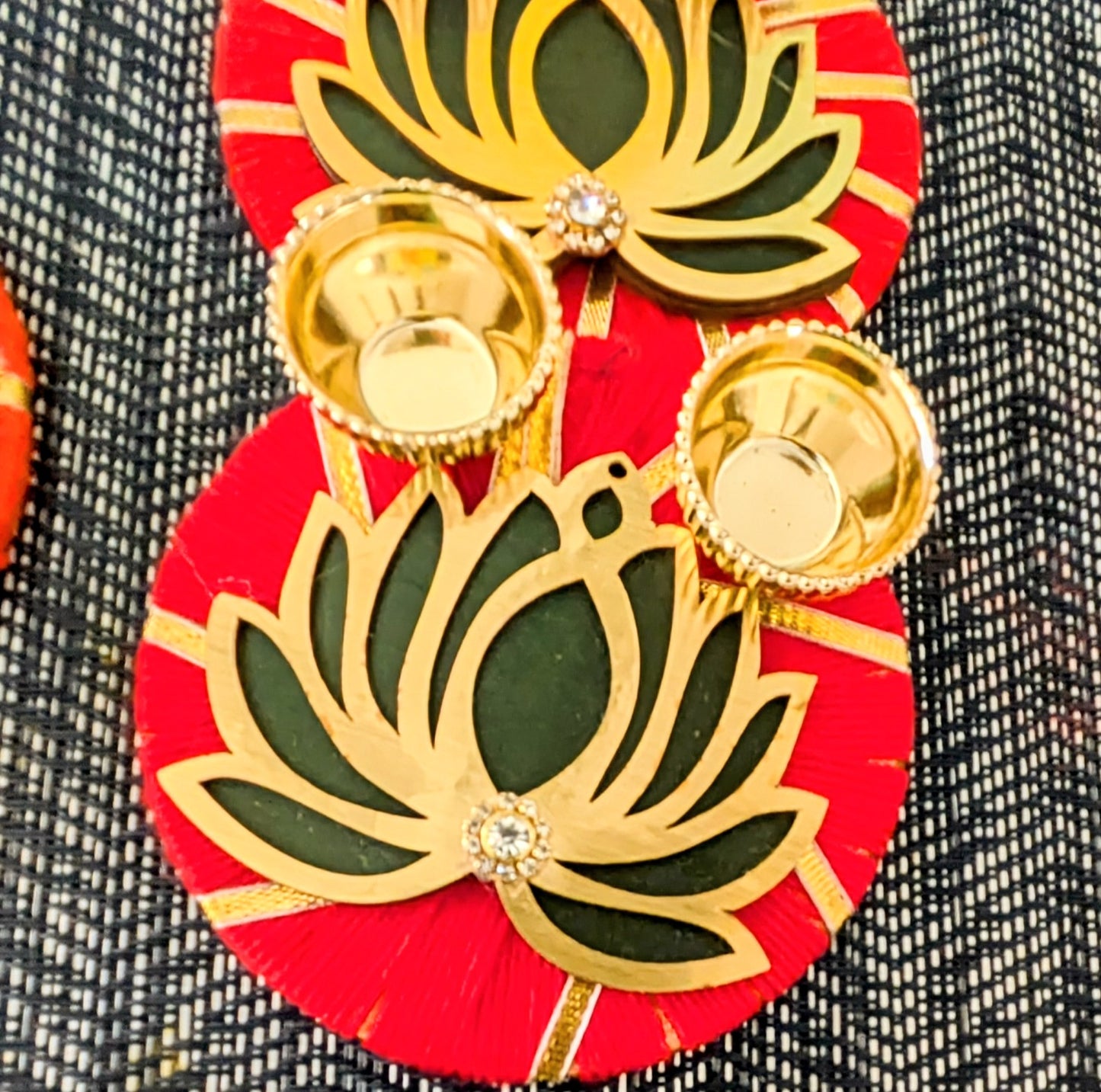 Lotus Kumkum Holder Thali