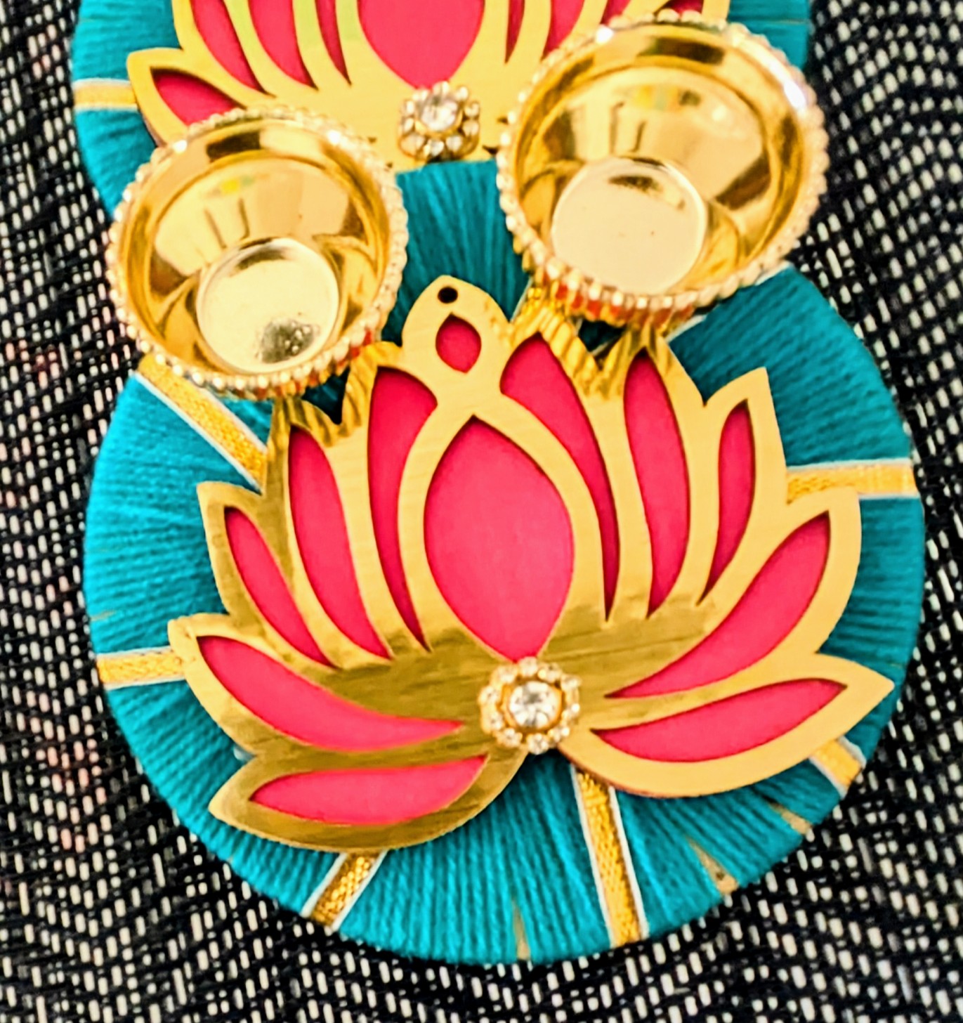 Lotus Kumkum Holder Thali