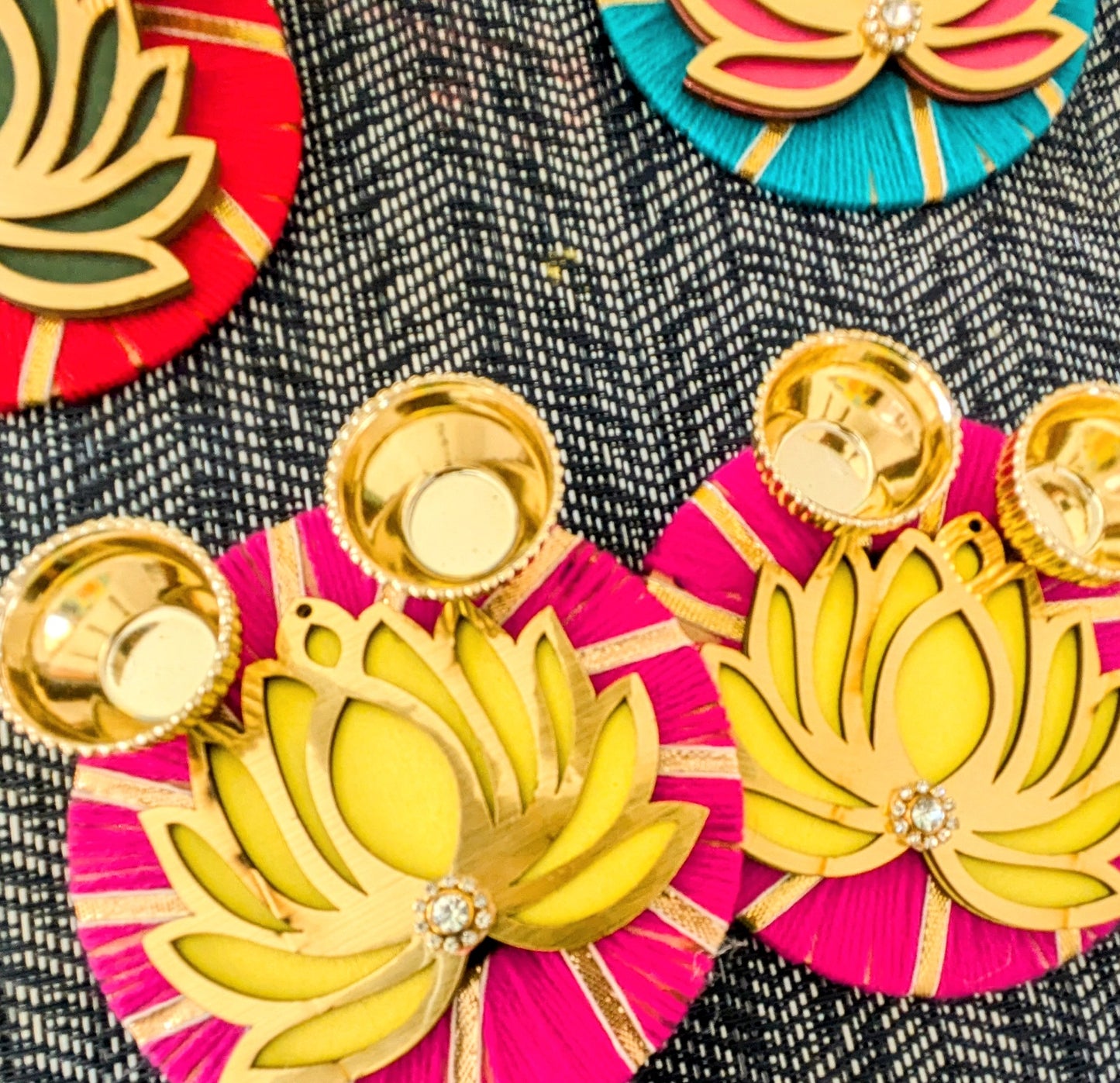 Lotus Kumkum Holder Thali