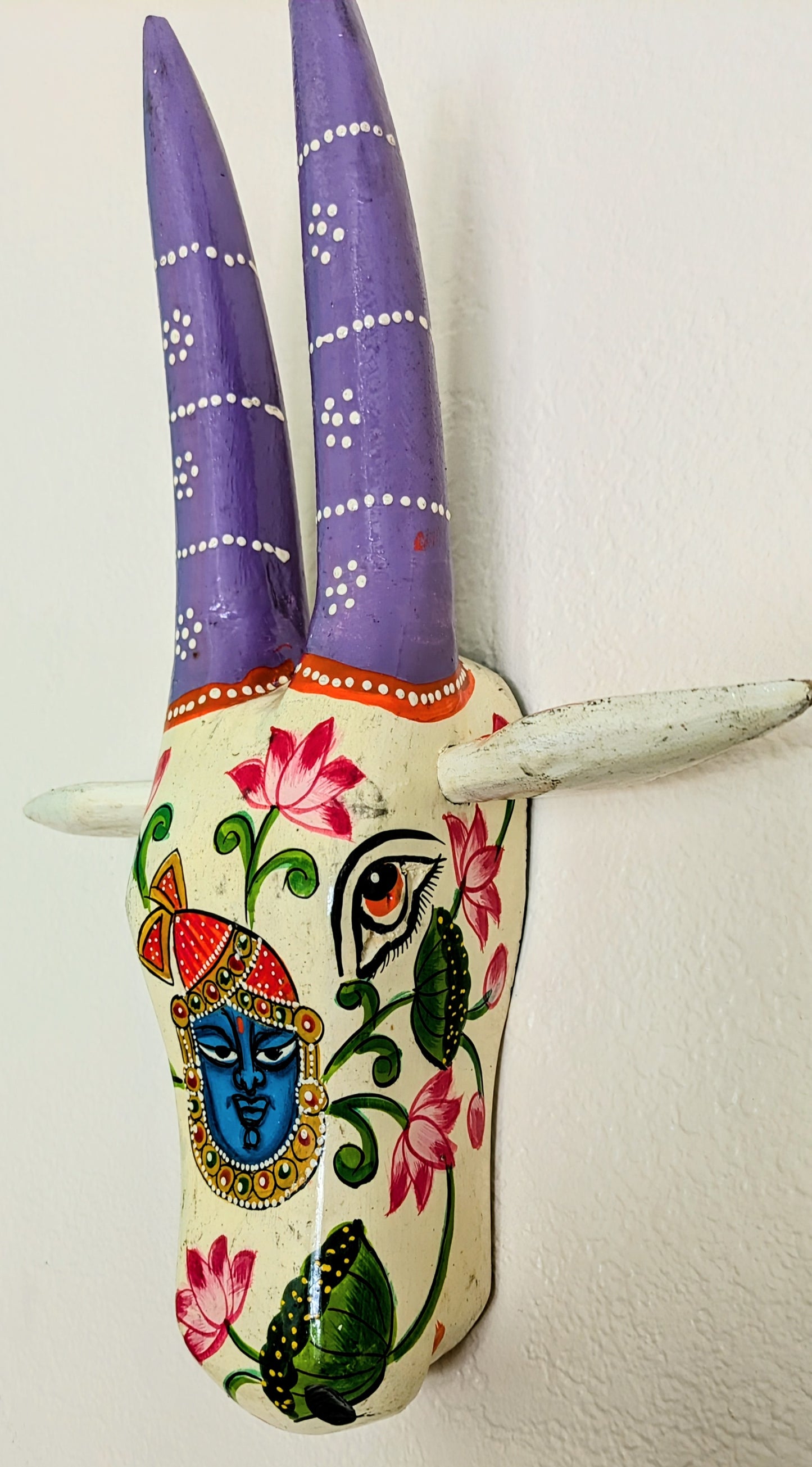 Hand Painted Shrinathji cow head