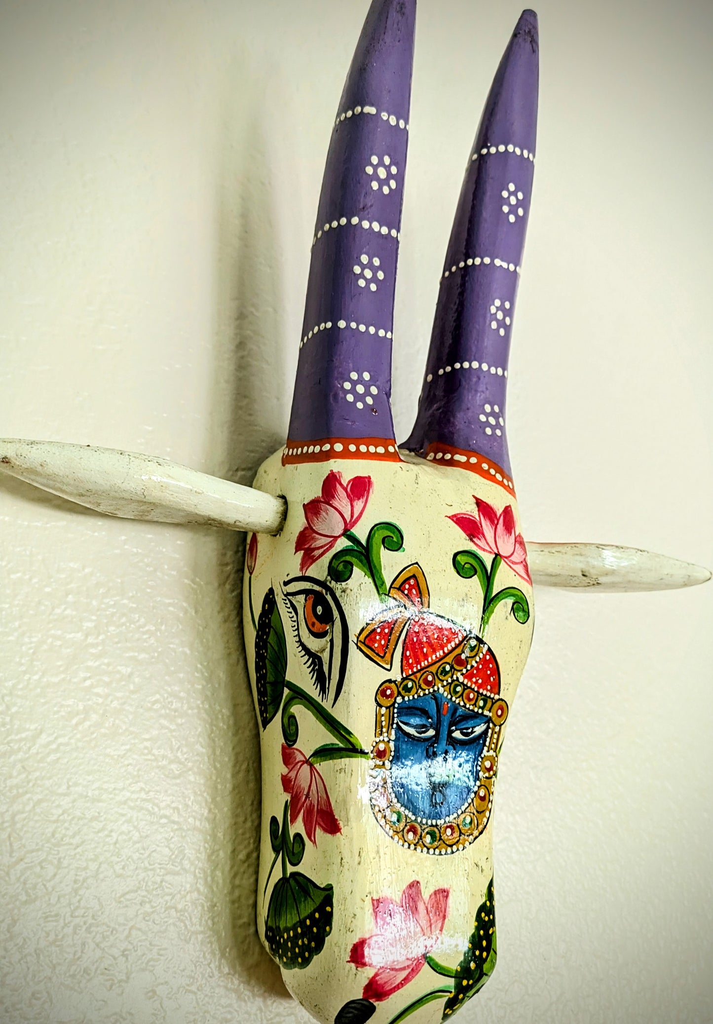 Hand Painted Shrinathji cow head