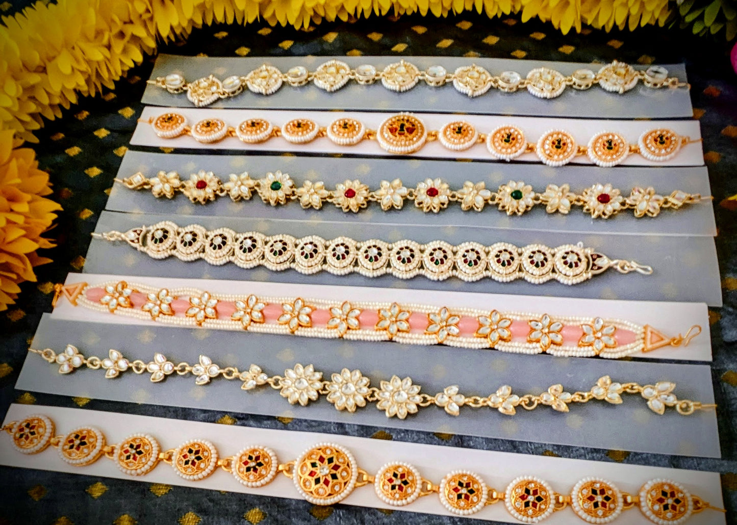 Kundan Mathapatti/Sheeshphhol/ Indian Bollywood Style Rajputi Kundan Matha Patti