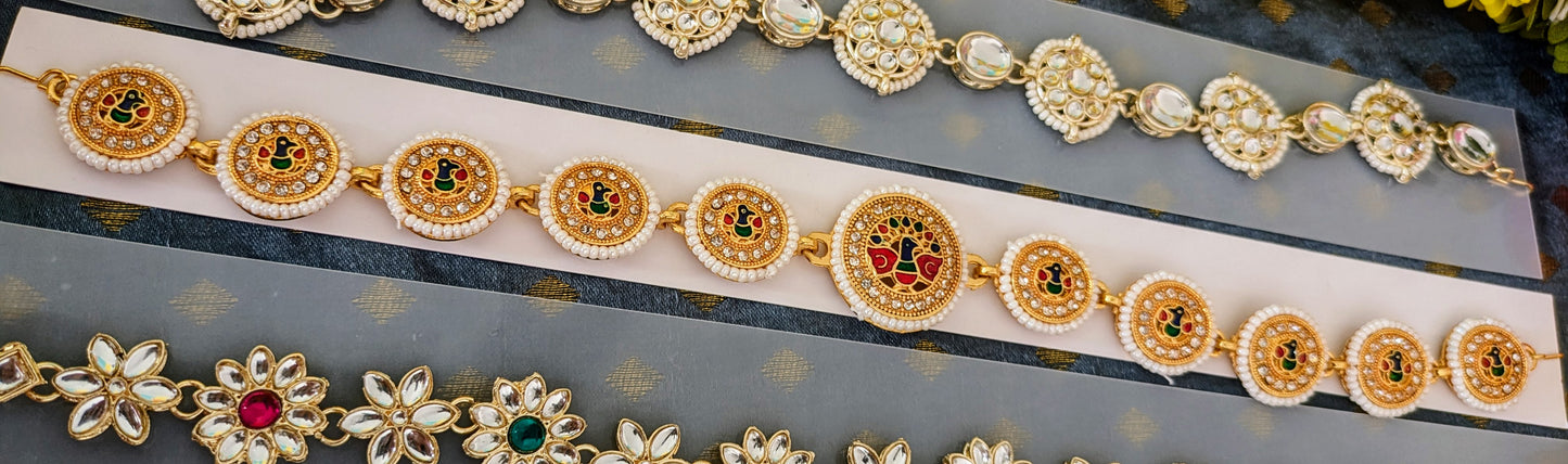 Kundan Mathapatti/Sheeshphhol/ Indian Bollywood Style Rajputi Kundan Matha Patti