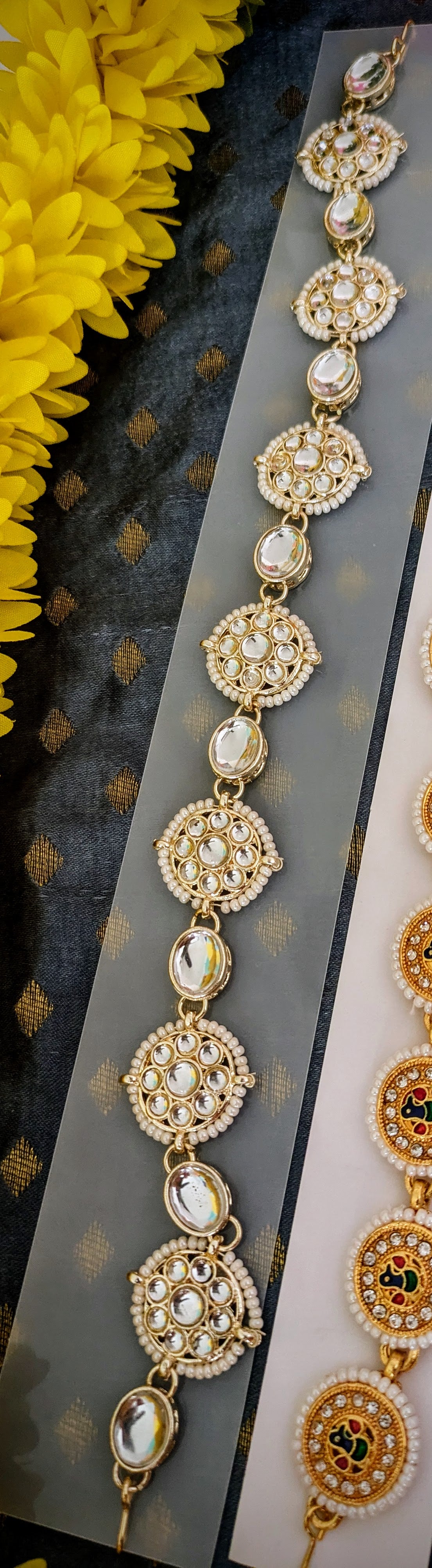 Kundan Mathapatti/Sheeshphhol/ Indian Bollywood Style Rajputi Kundan Matha Patti