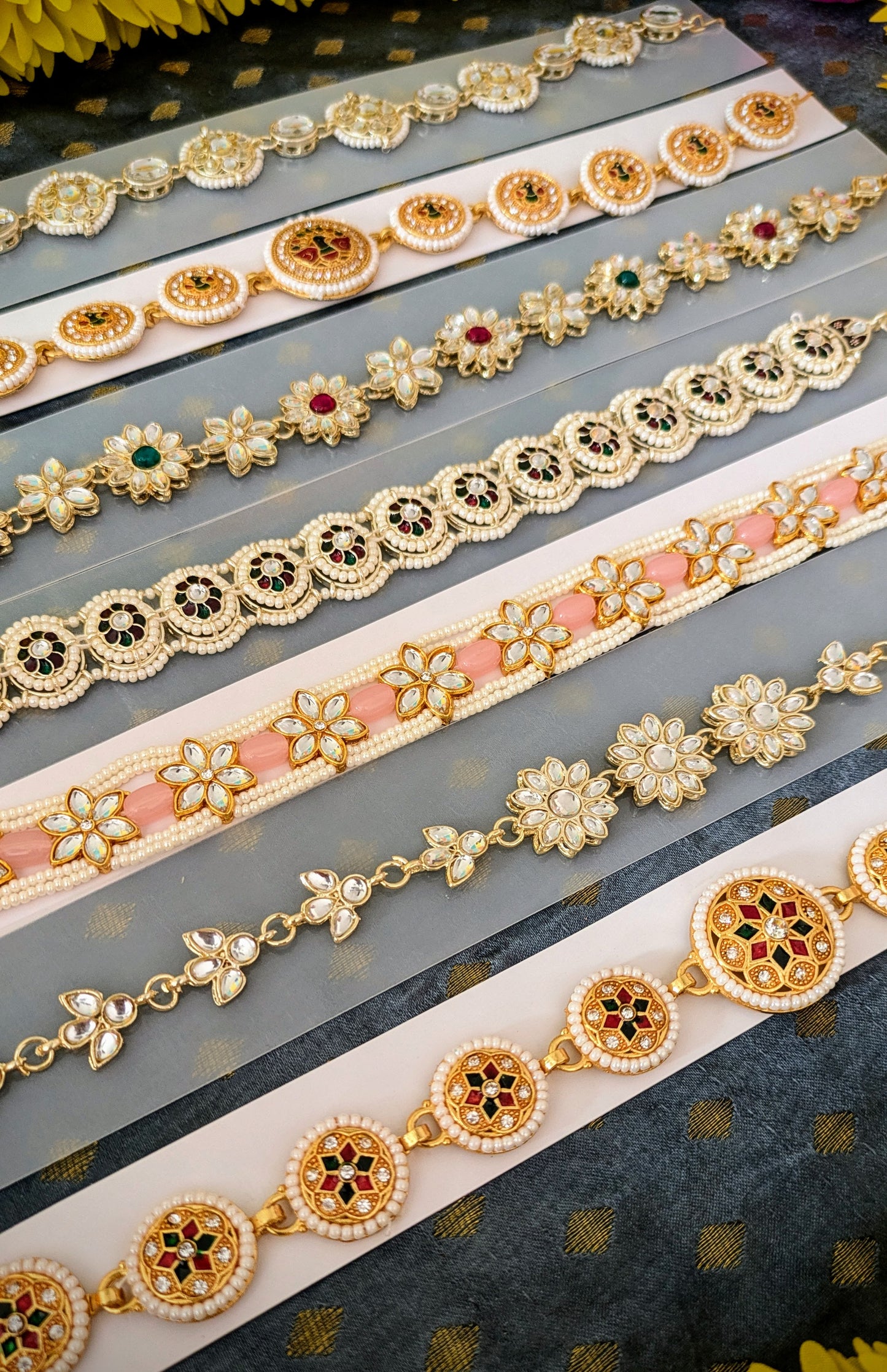 Kundan Mathapatti/Sheeshphhol/ Indian Bollywood Style Rajputi Kundan Matha Patti