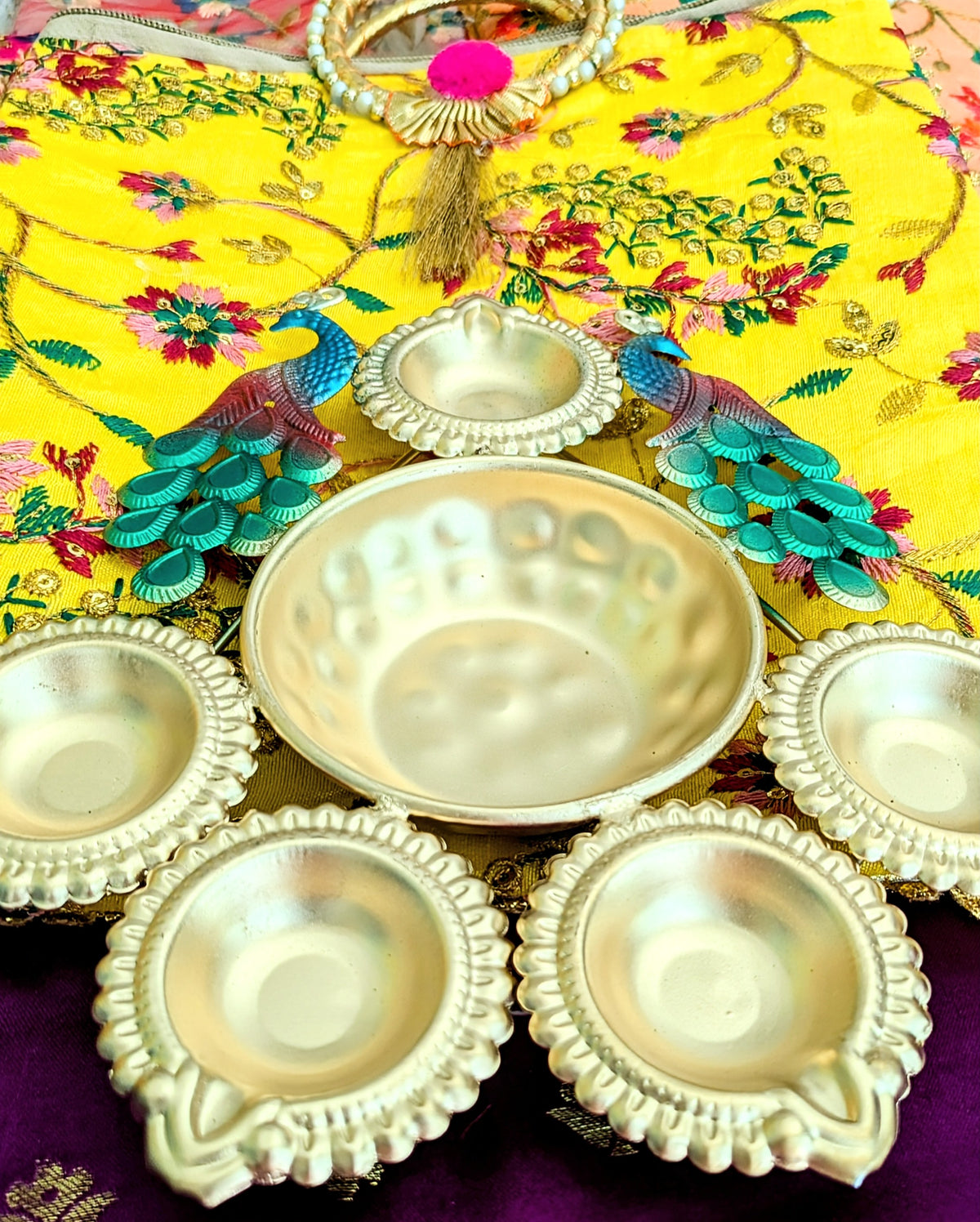 Peacock URLI Gift bag Diwali/Navratri Hamper