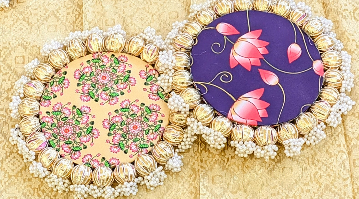 Patola/Pichwai/Lotus Reversible Platters