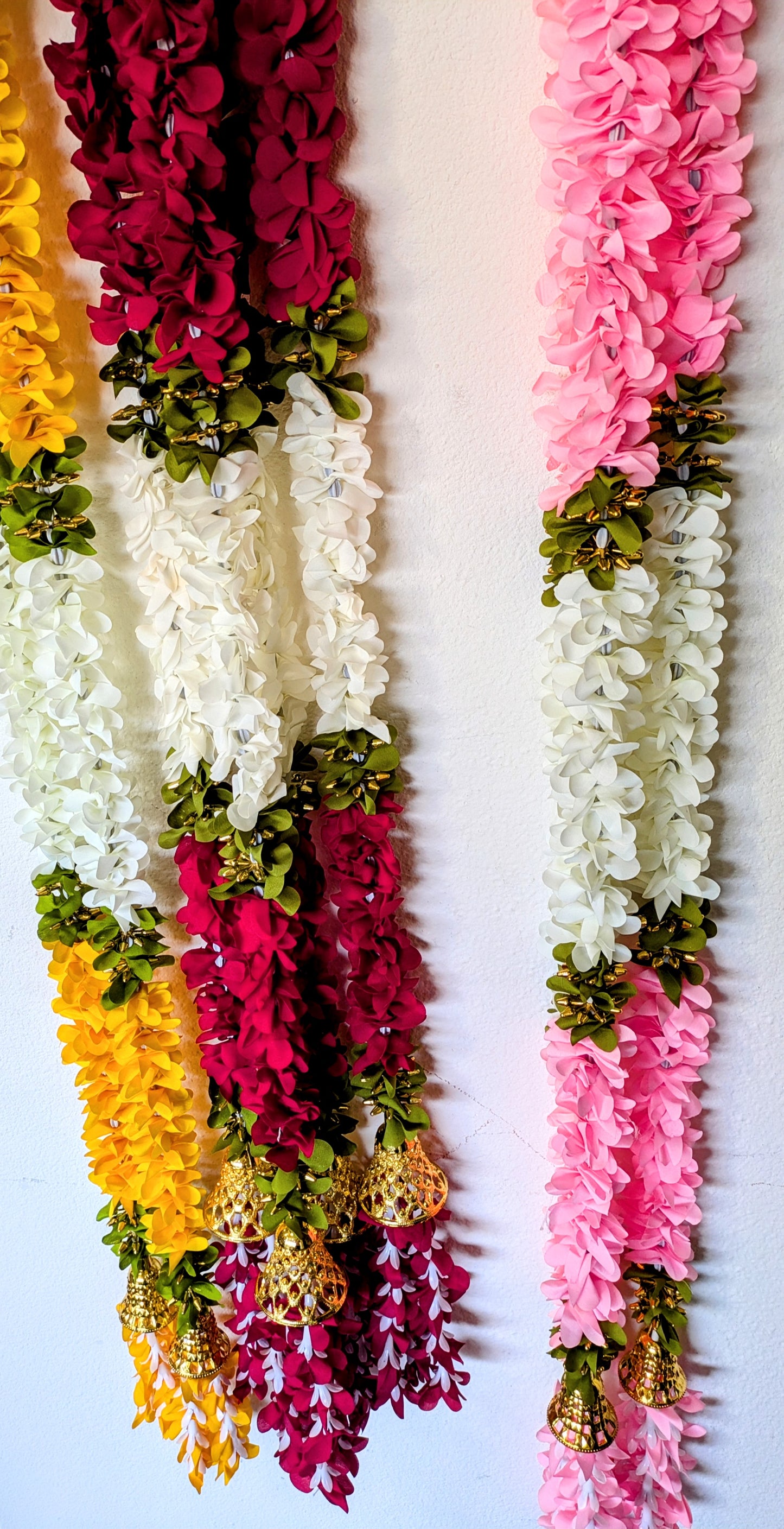5Ft Fabric Garlands with Bell  Danglers( 2 pieces)