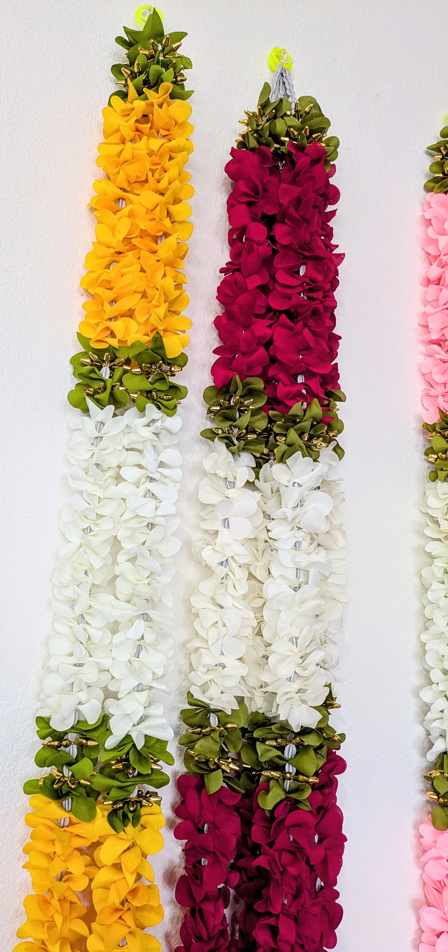 5Ft Fabric Garlands with Bell  Danglers( 2 pieces)