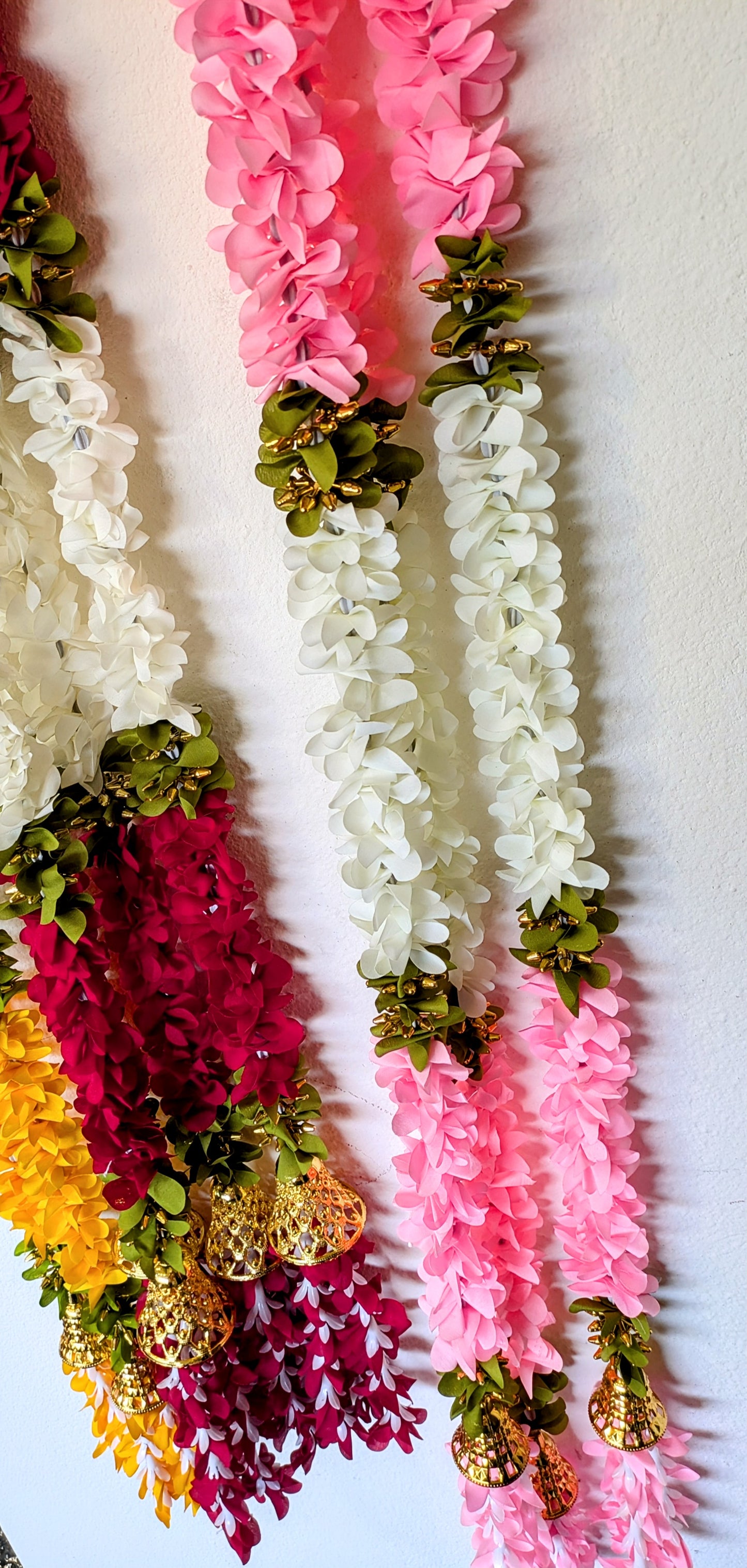 5Ft Fabric Garlands with Bell  Danglers( 2 pieces)