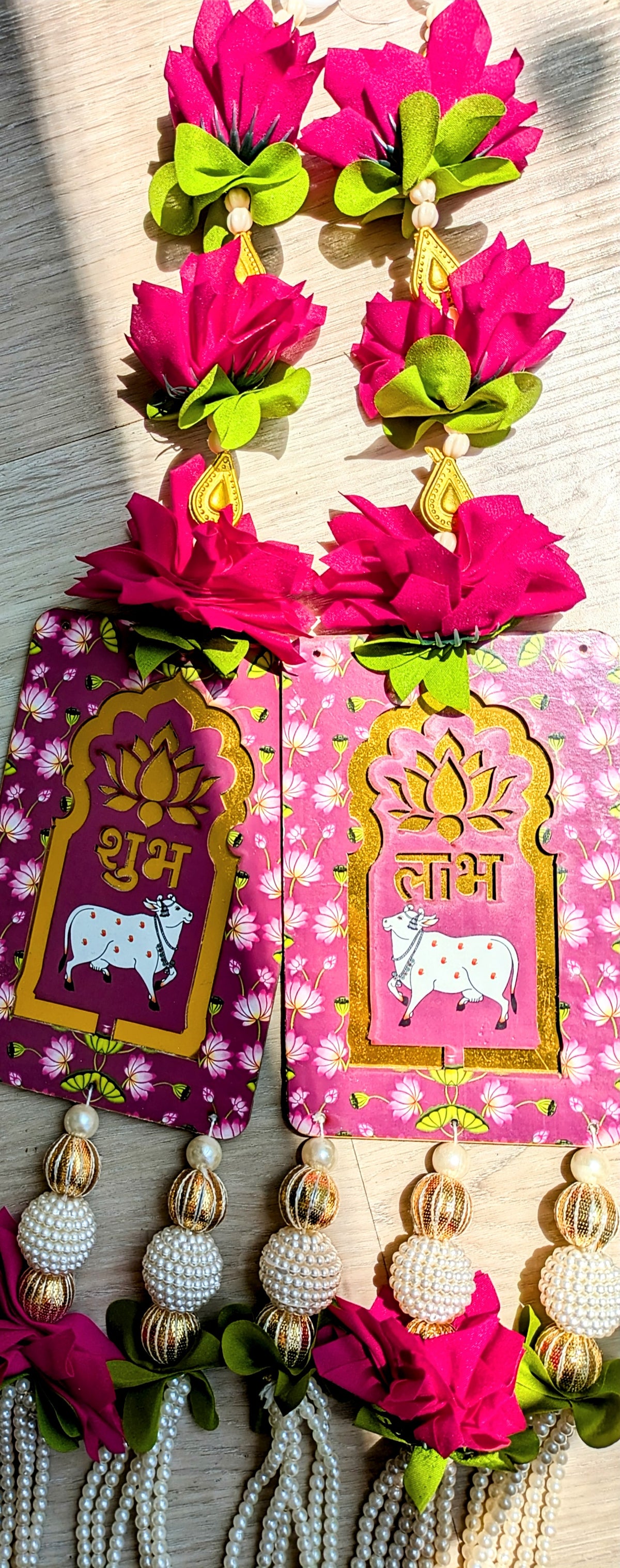 Pichwai cow Shubh Labh Hanging (Pair)