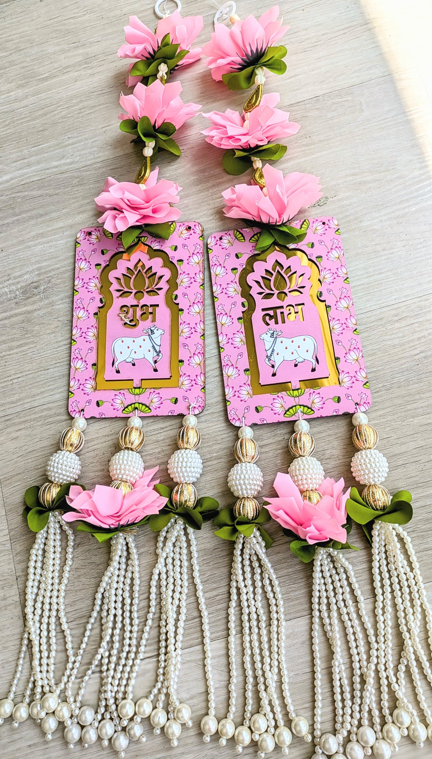 Pichwai cow Shubh Labh Hanging (Pair)