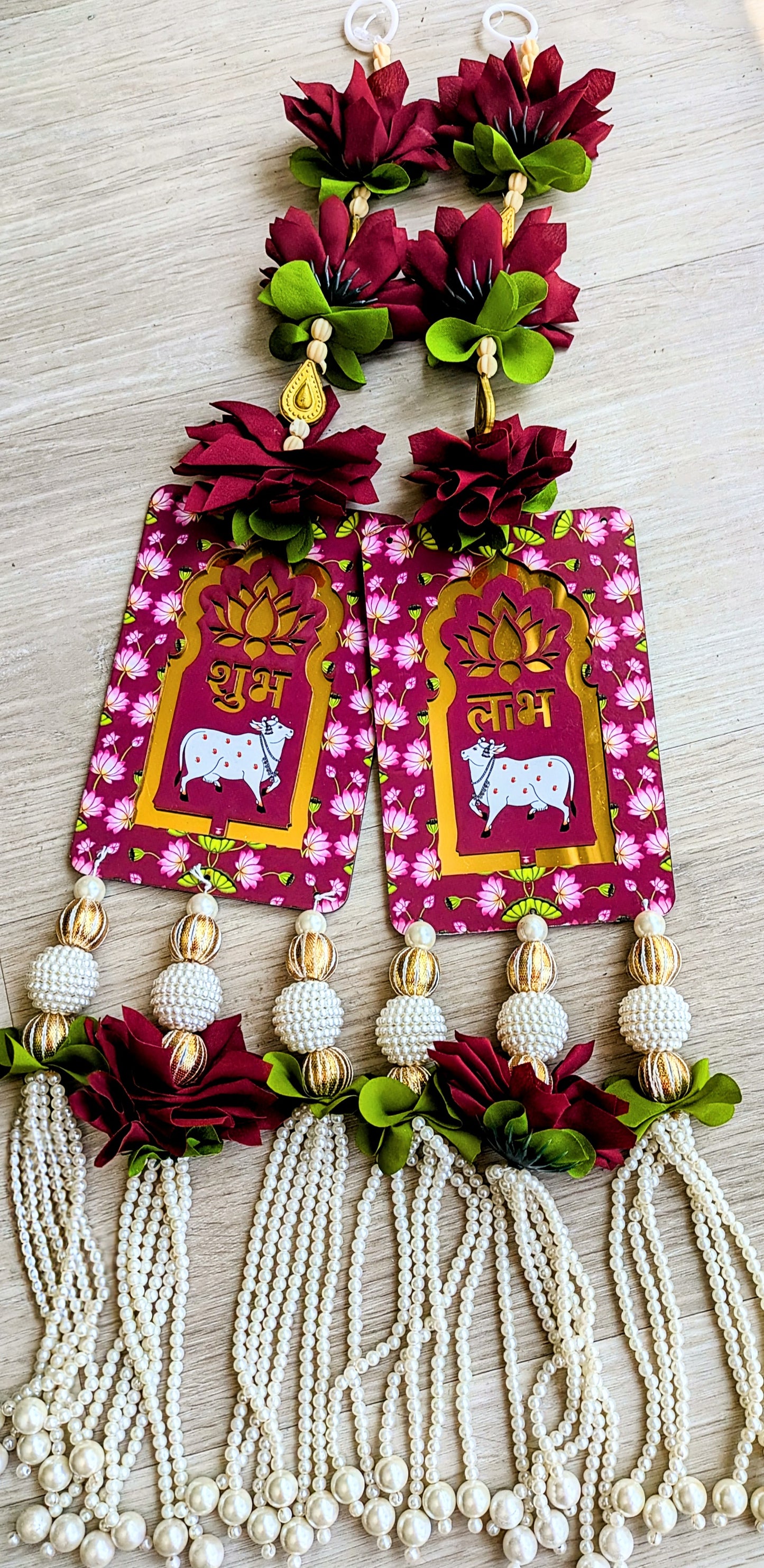 Pichwai cow Shubh Labh Hanging (Pair)