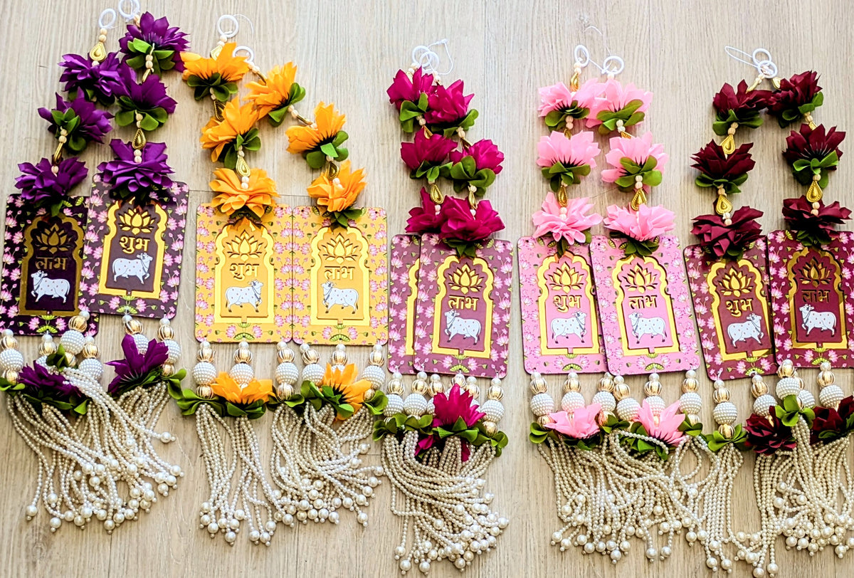 Pichwai cow Shubh Labh Hanging (Pair)