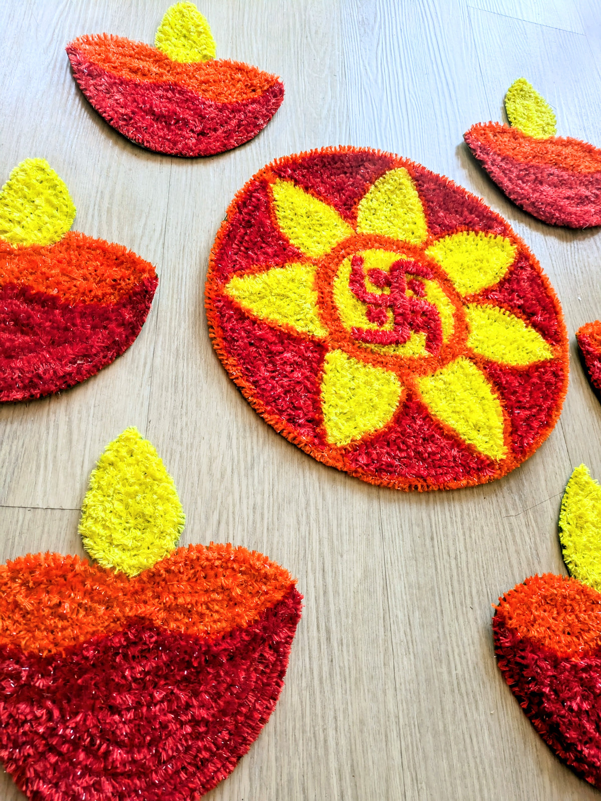Reusable Rangoli Mat Set