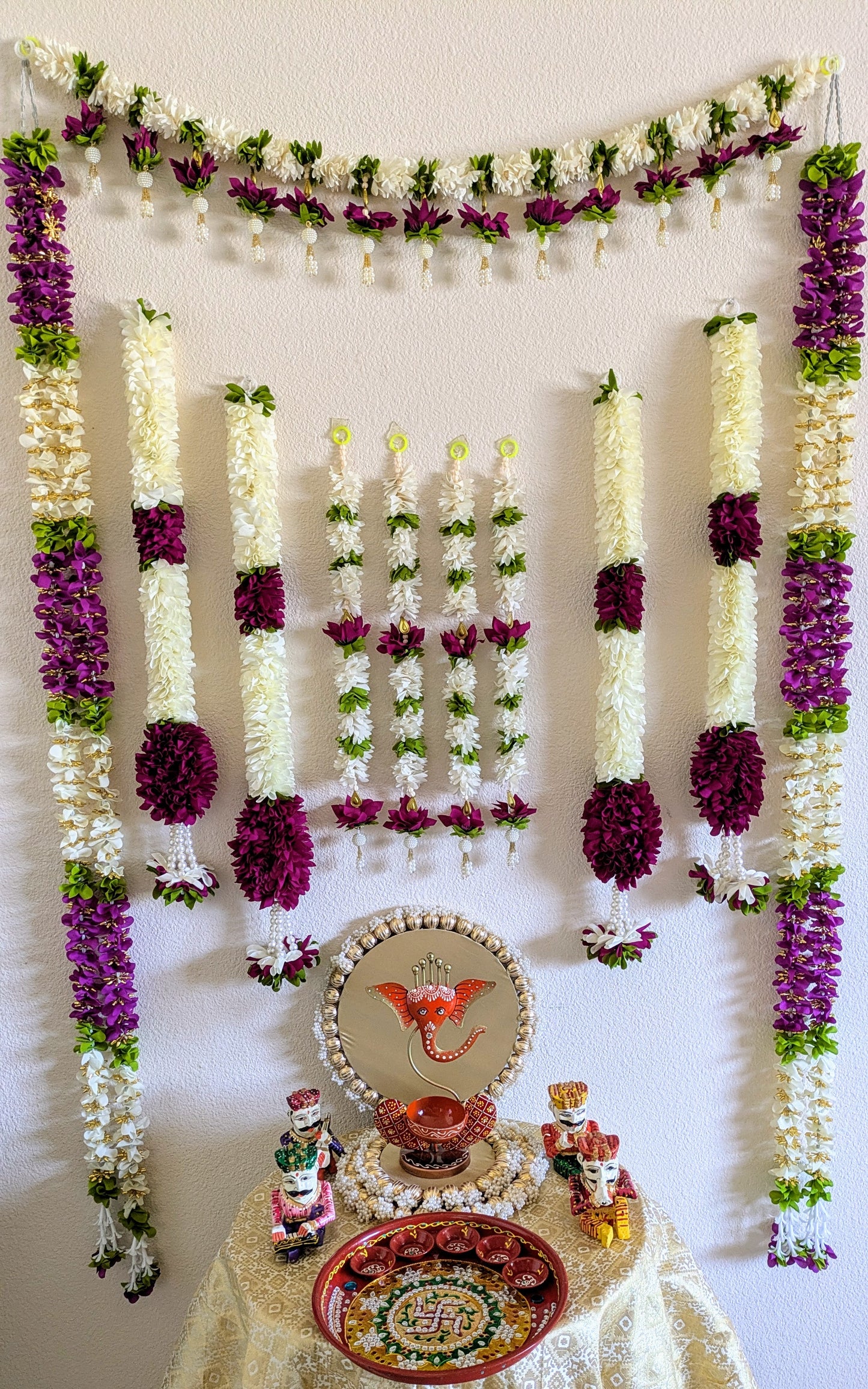Fabric flower latkan ( Pair )
