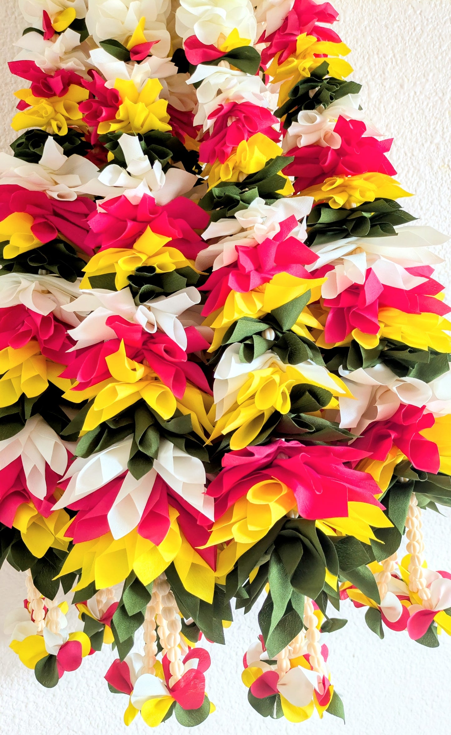 Fabric Garlands Outdoor Patio, Diwali, Thanksgiving, Mantle Stairs Pooja India Wedding Decor ( Pack of 2 )