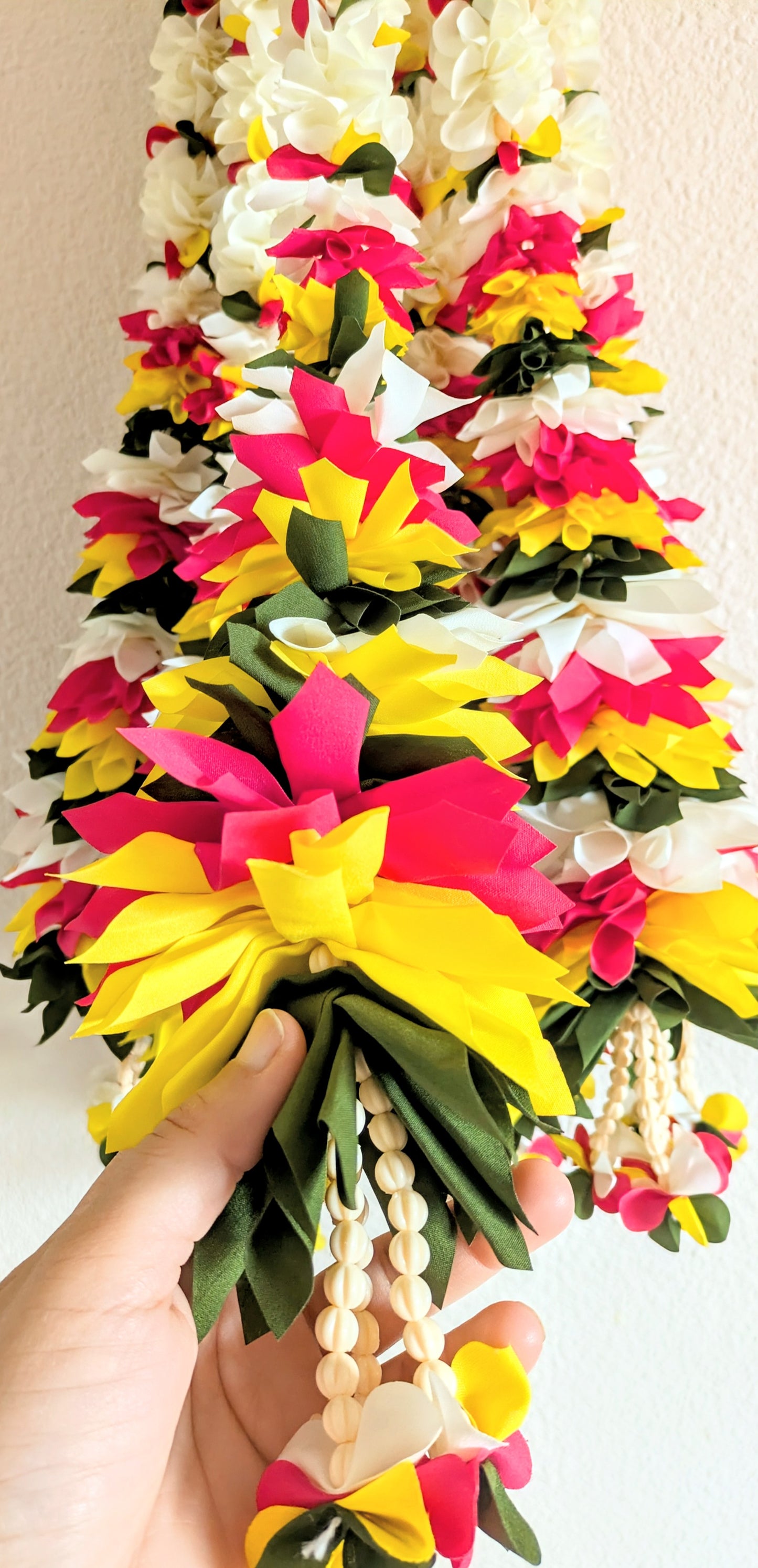 Fabric Garlands Outdoor Patio, Diwali, Thanksgiving, Mantle Stairs Pooja India Wedding Decor ( Pack of 2 )