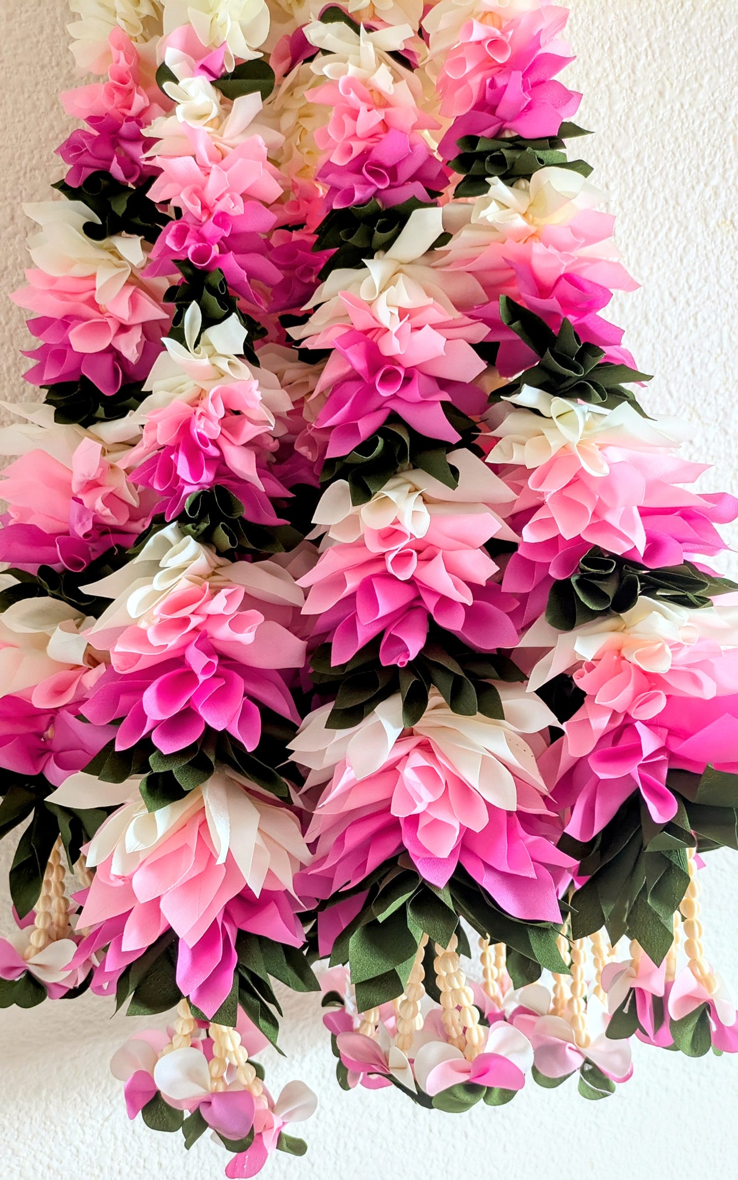 Fabric Garlands Outdoor Patio, Diwali, Thanksgiving, Mantle Stairs Pooja India Wedding Decor ( Pack of 2 )