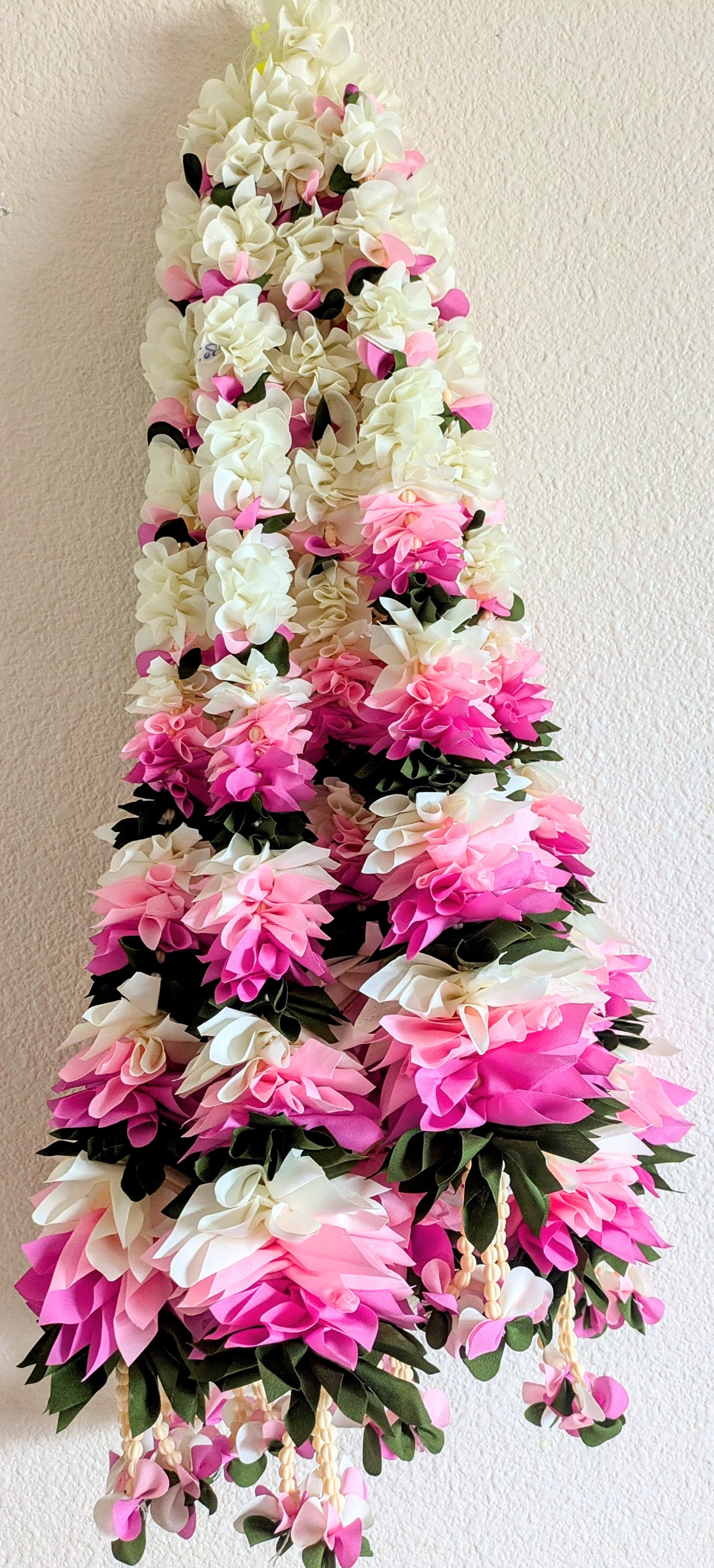 Fabric Garlands Outdoor Patio, Diwali, Thanksgiving, Mantle Stairs Pooja India Wedding Decor ( Pack of 2 )