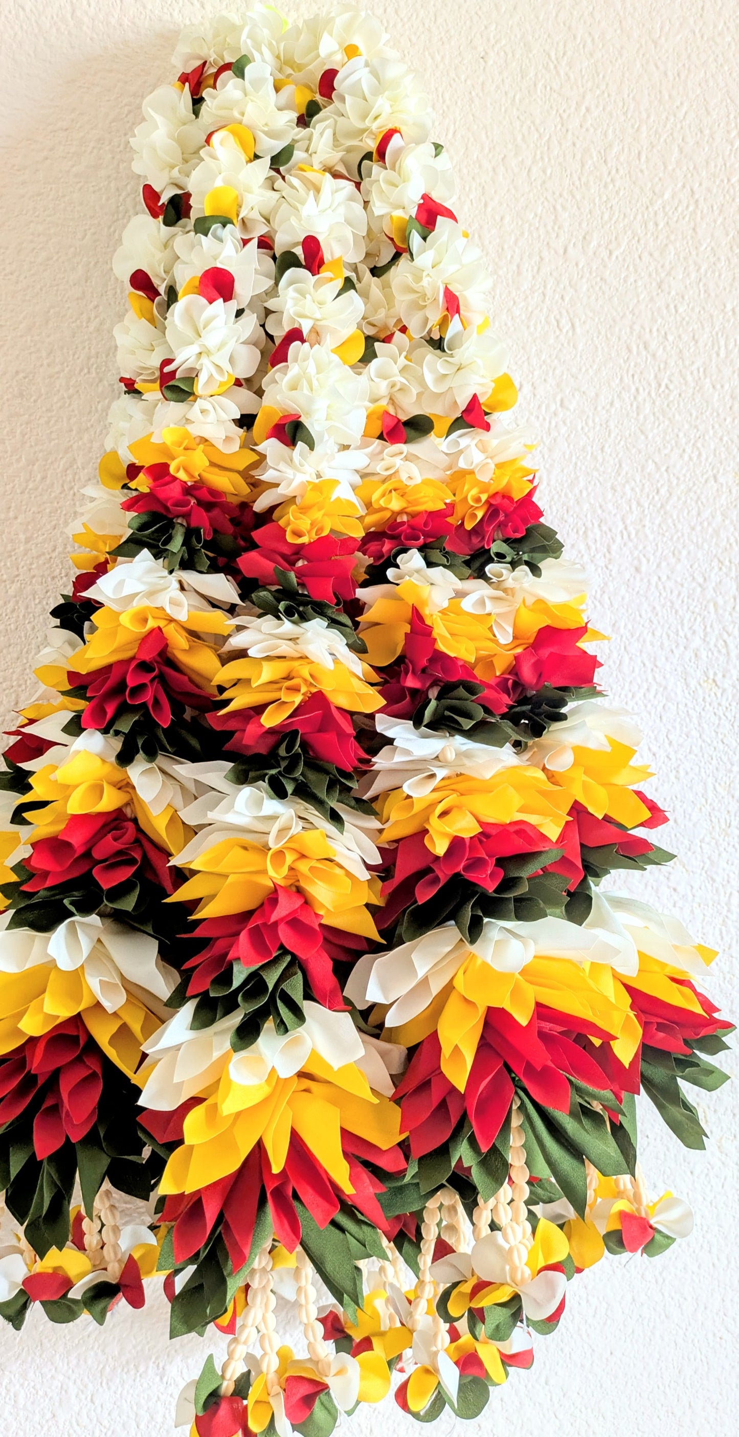 Fabric Garlands Outdoor Patio, Diwali, Thanksgiving, Mantle Stairs Pooja India Wedding Decor ( Pack of 2 )