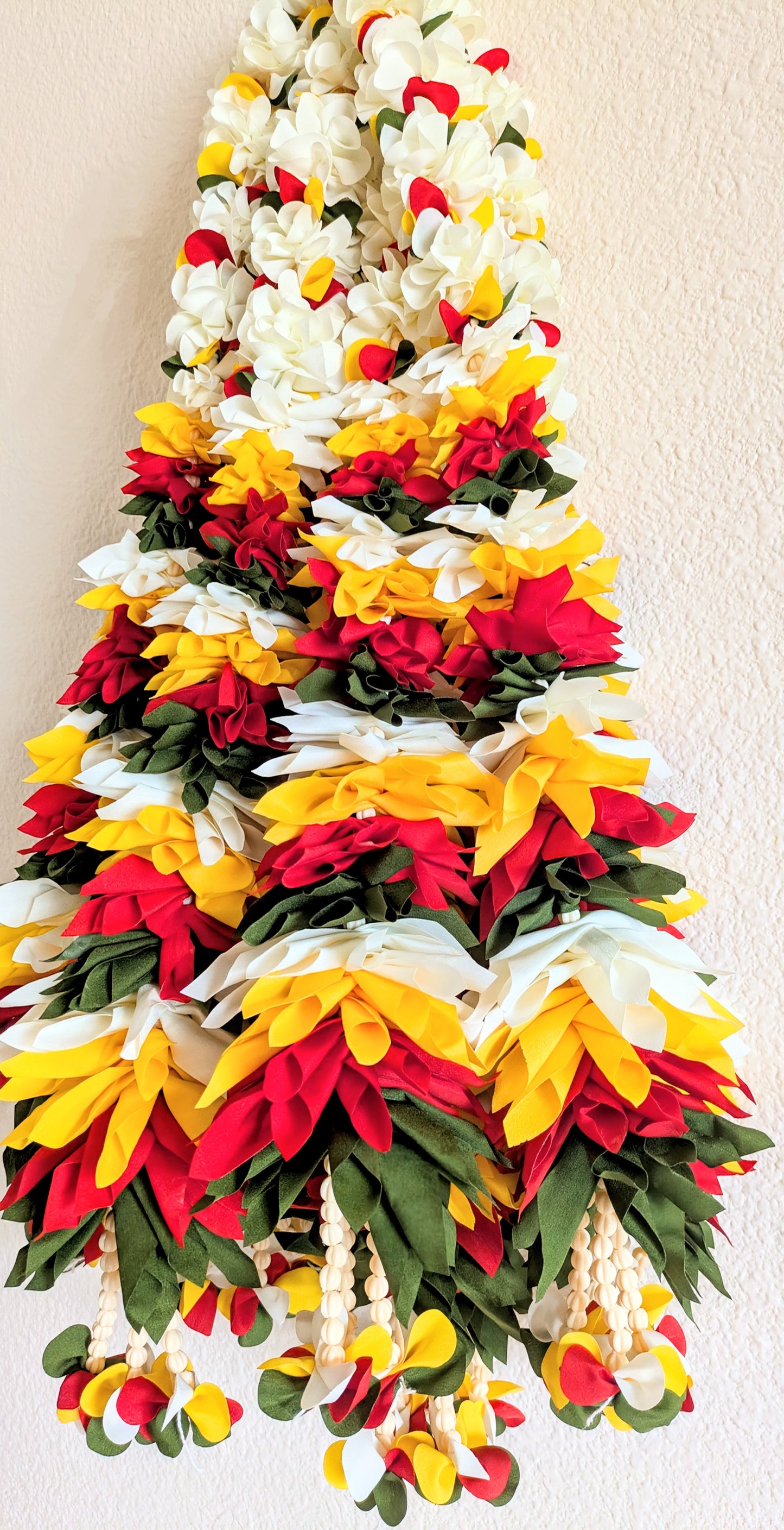 Fabric Garlands Outdoor Patio, Diwali, Thanksgiving, Mantle Stairs Pooja India Wedding Decor ( Pack of 2 )