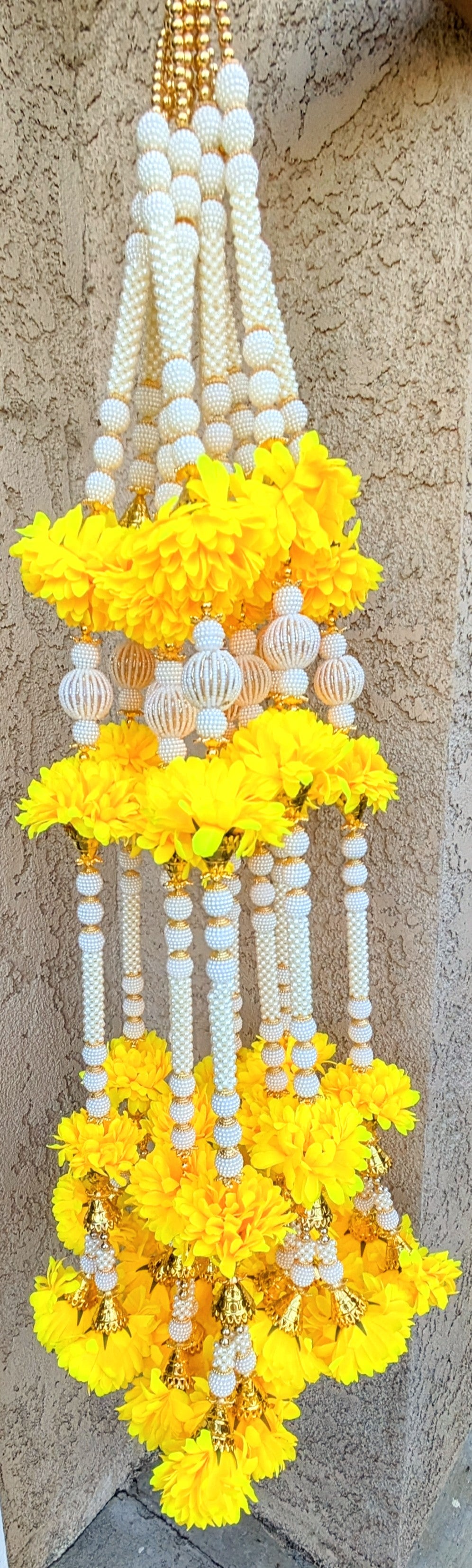 Pearl and Flower Garland ( Pair )