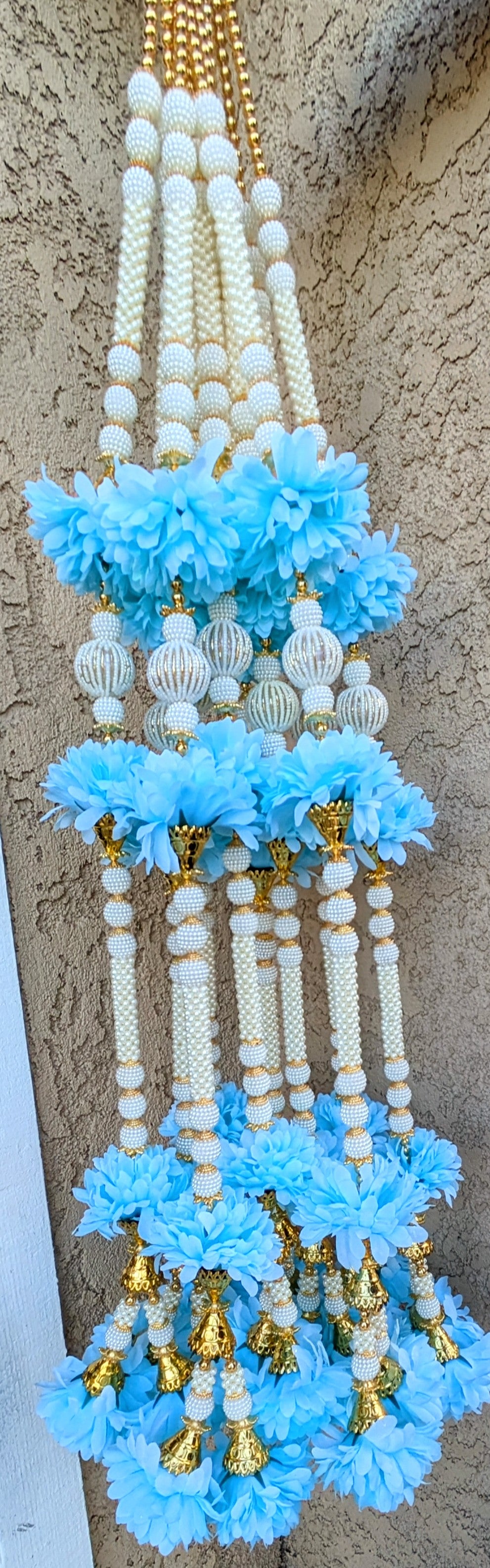 Pearl and Flower Garland ( Pair )