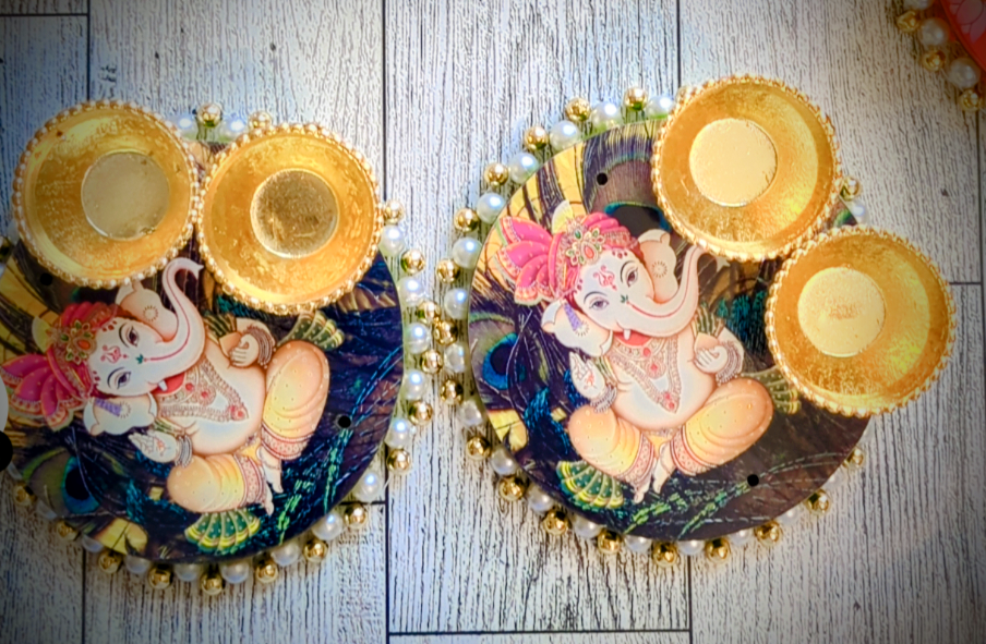 Haldi Kumkum Platter/ Puja Thali